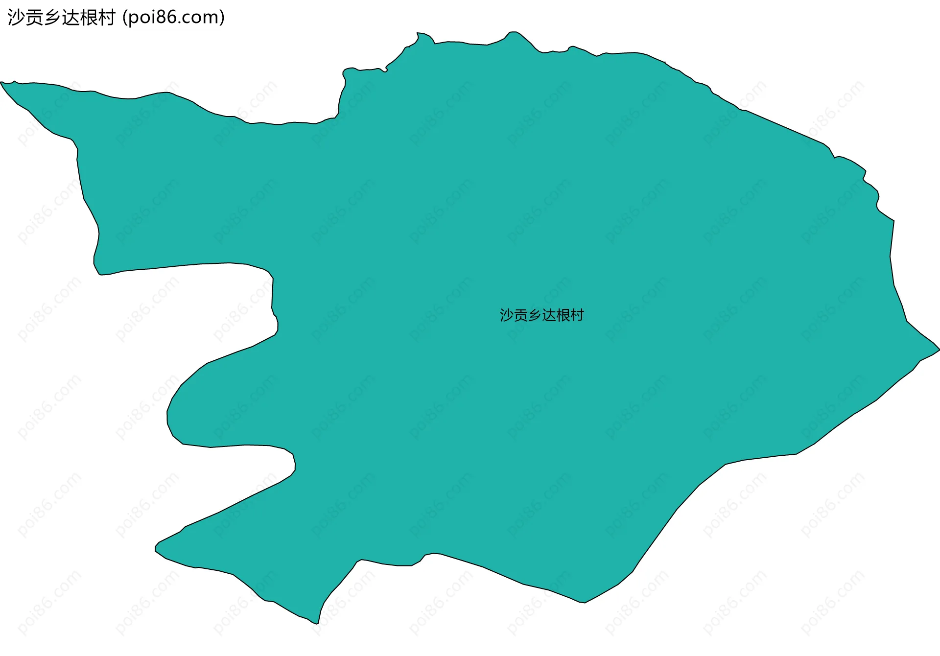 沙贡乡达根村边界地图