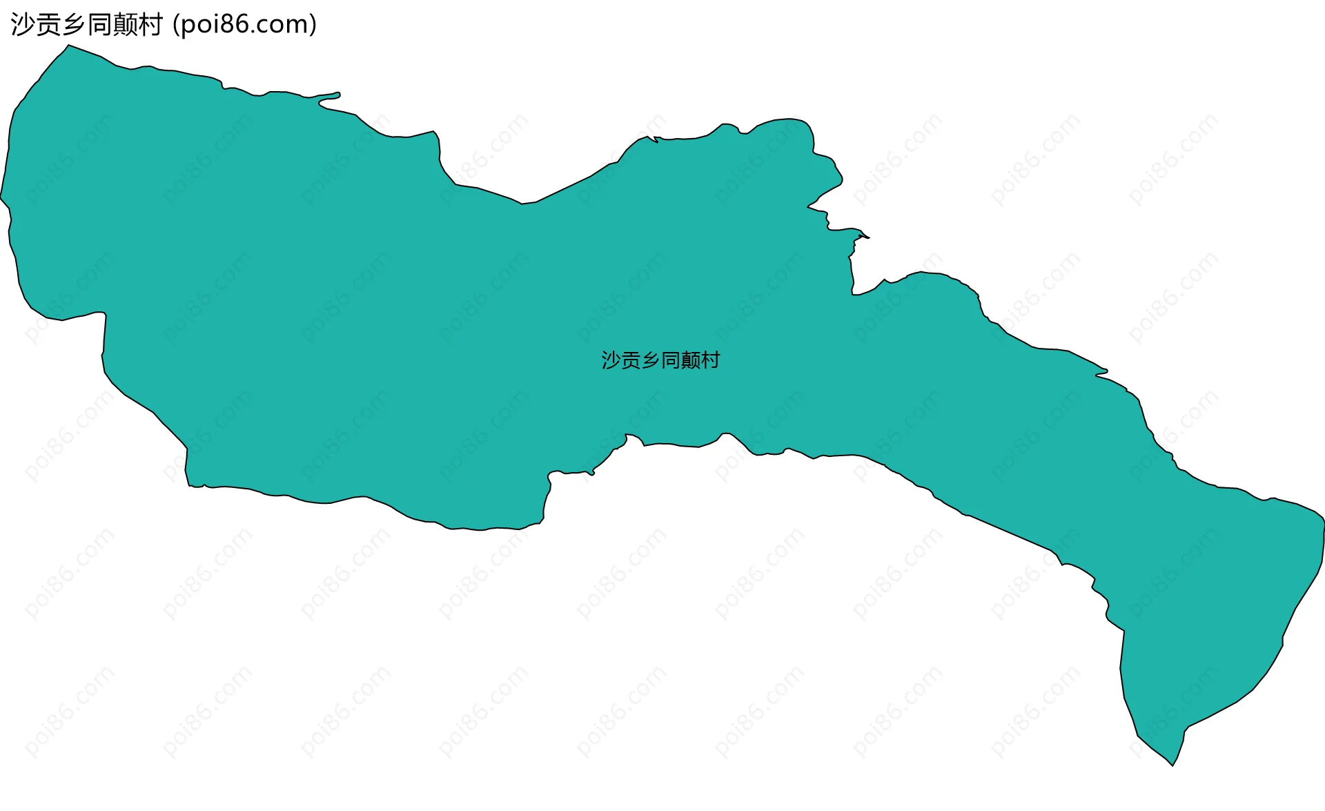 沙贡乡同颠村边界地图