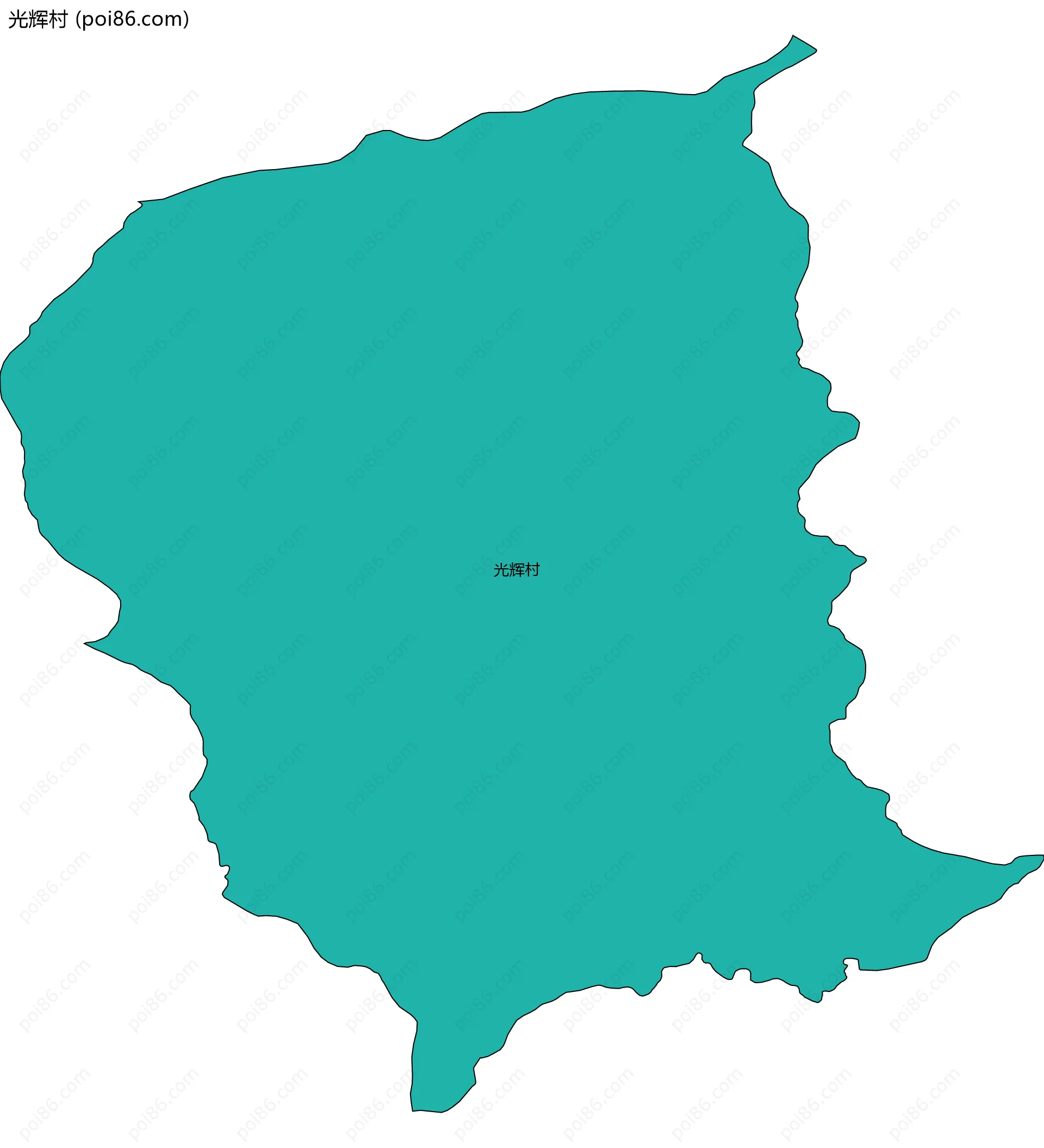 光辉村边界地图