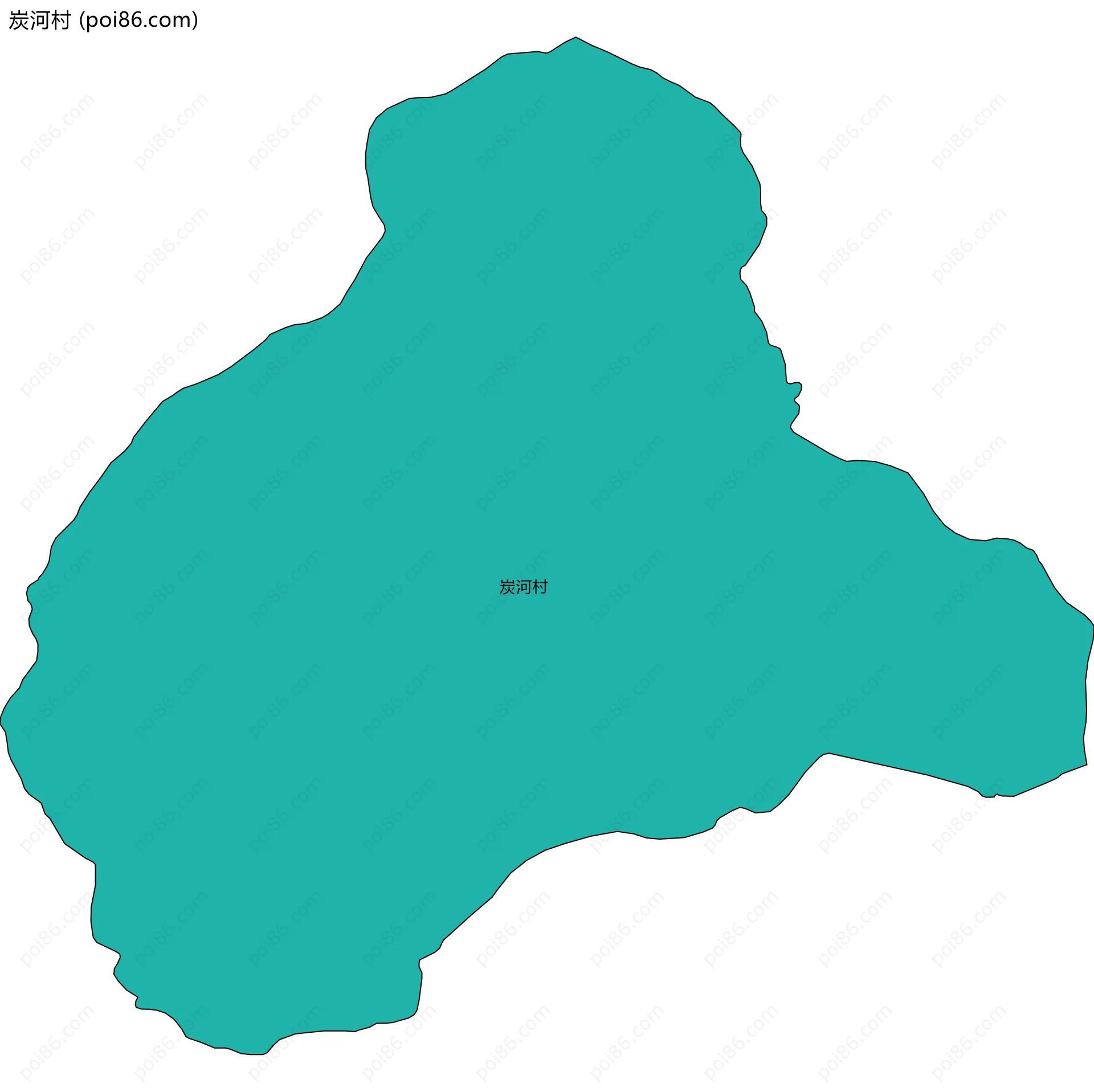 炭河村边界地图