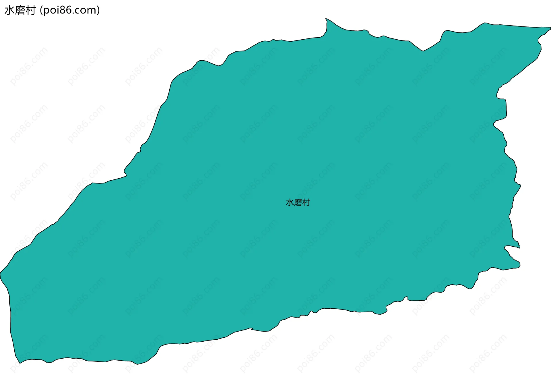 水磨村边界地图