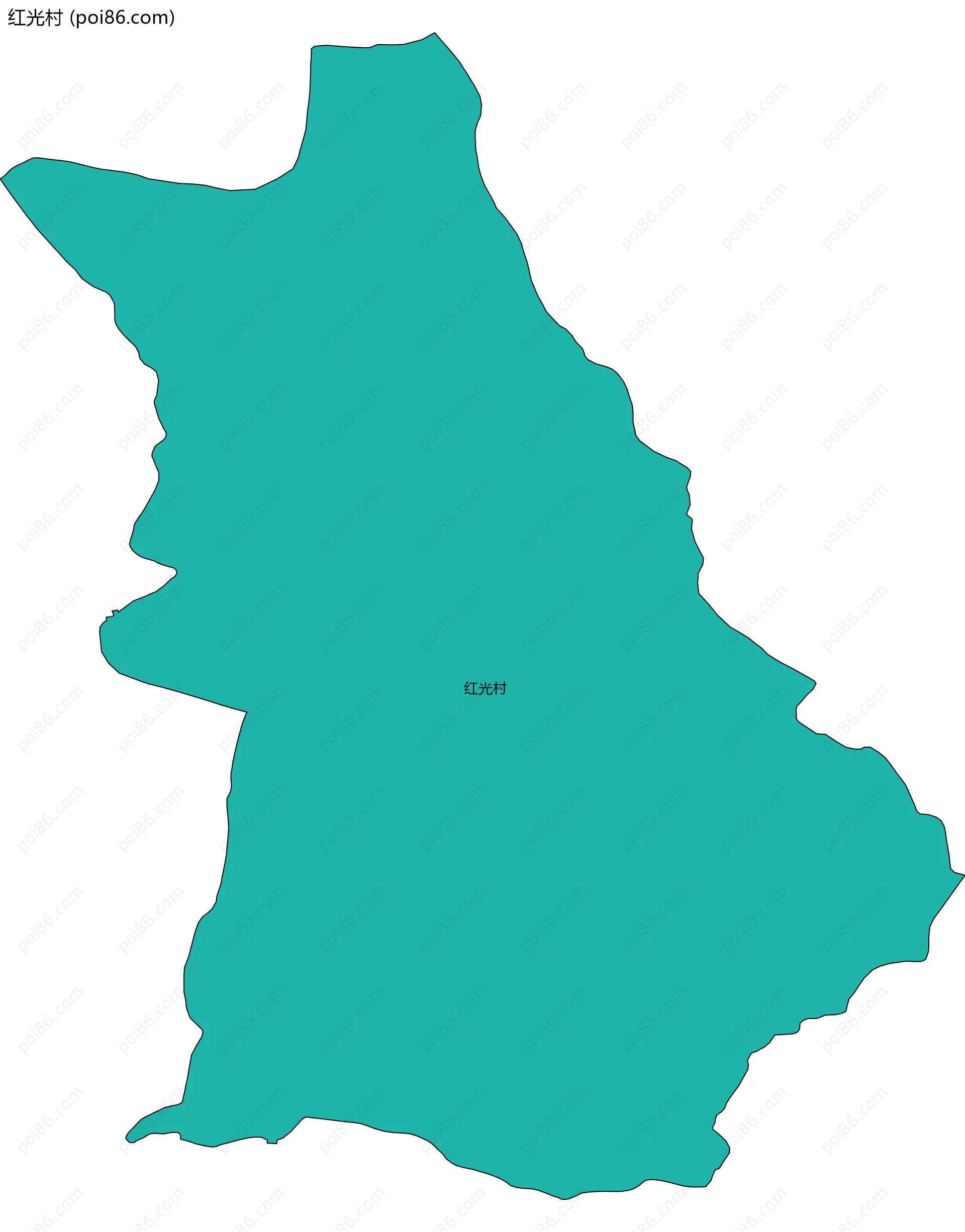 红光村边界地图