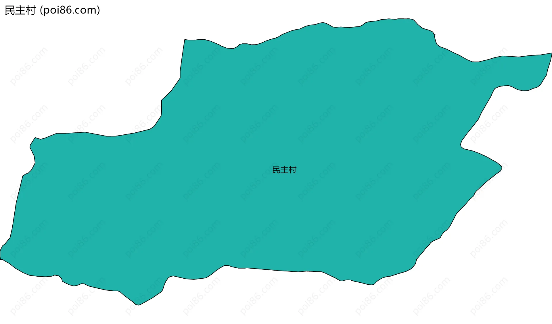 民主村边界地图