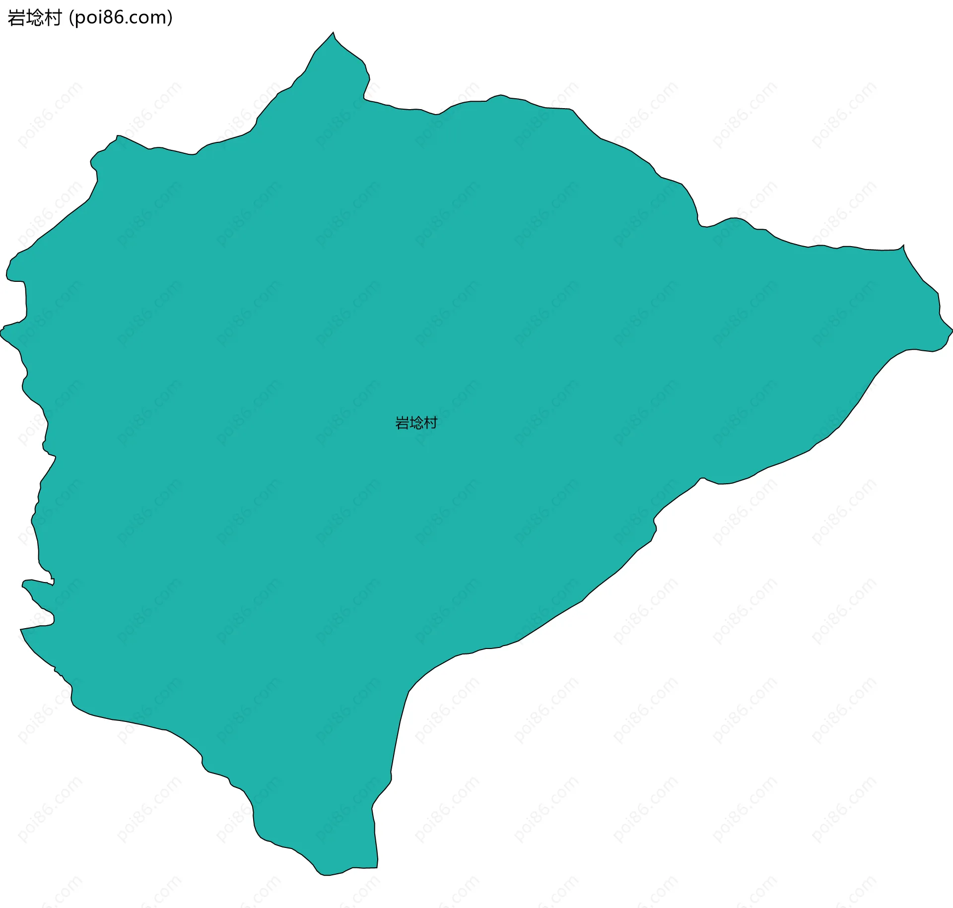 岩埝村边界地图