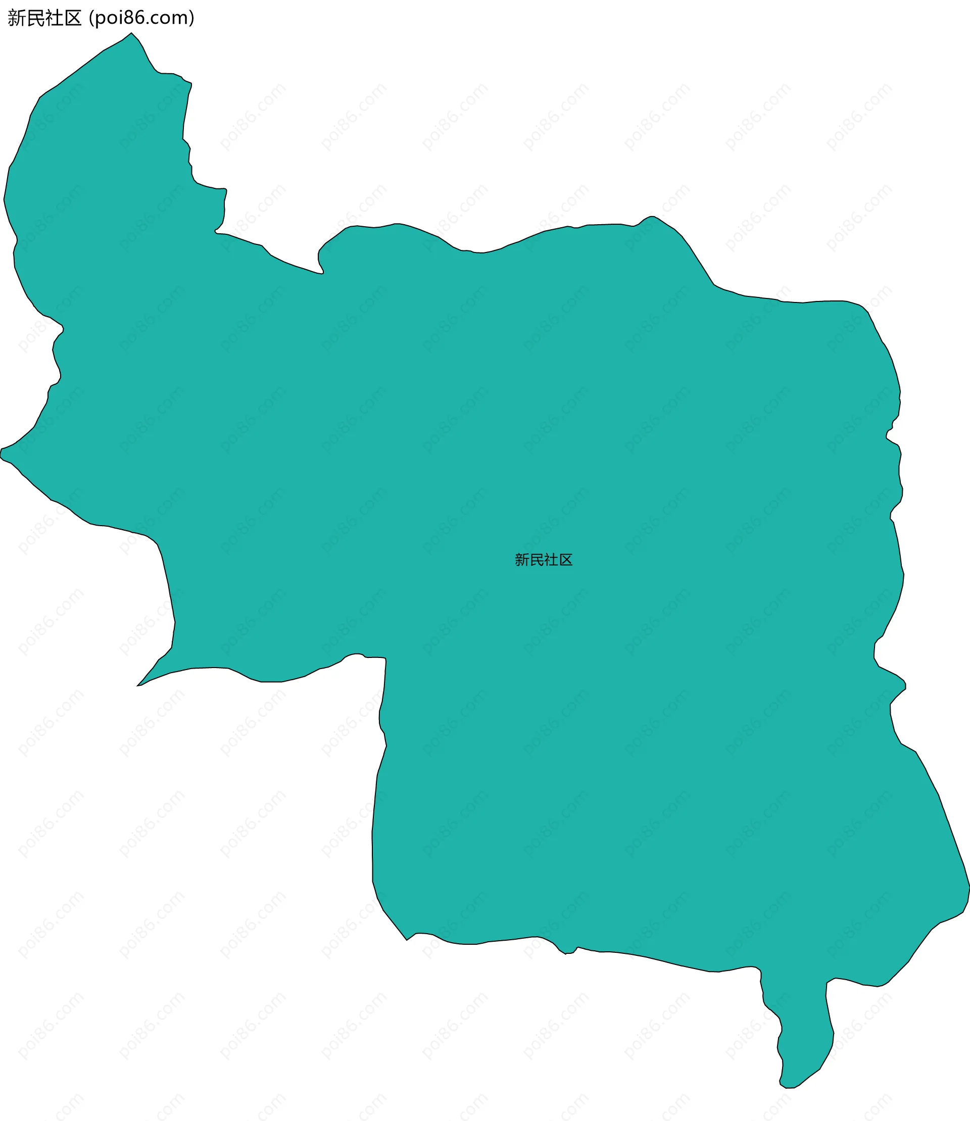新民社区边界地图