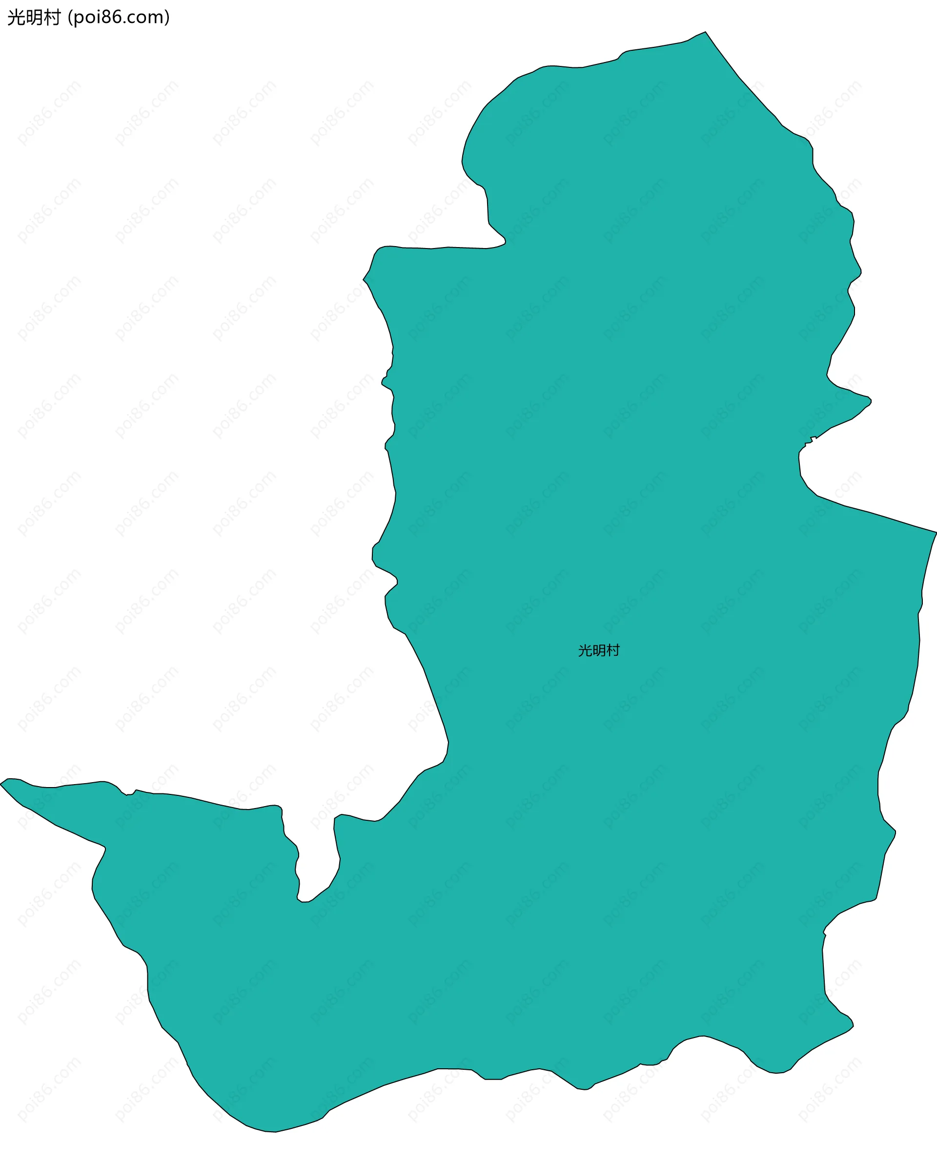 光明村边界地图