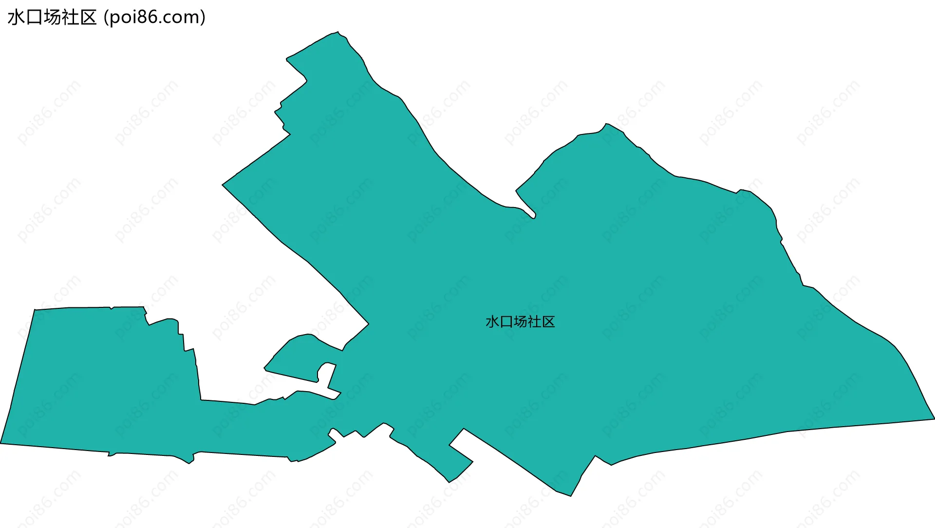 水口场社区边界地图
