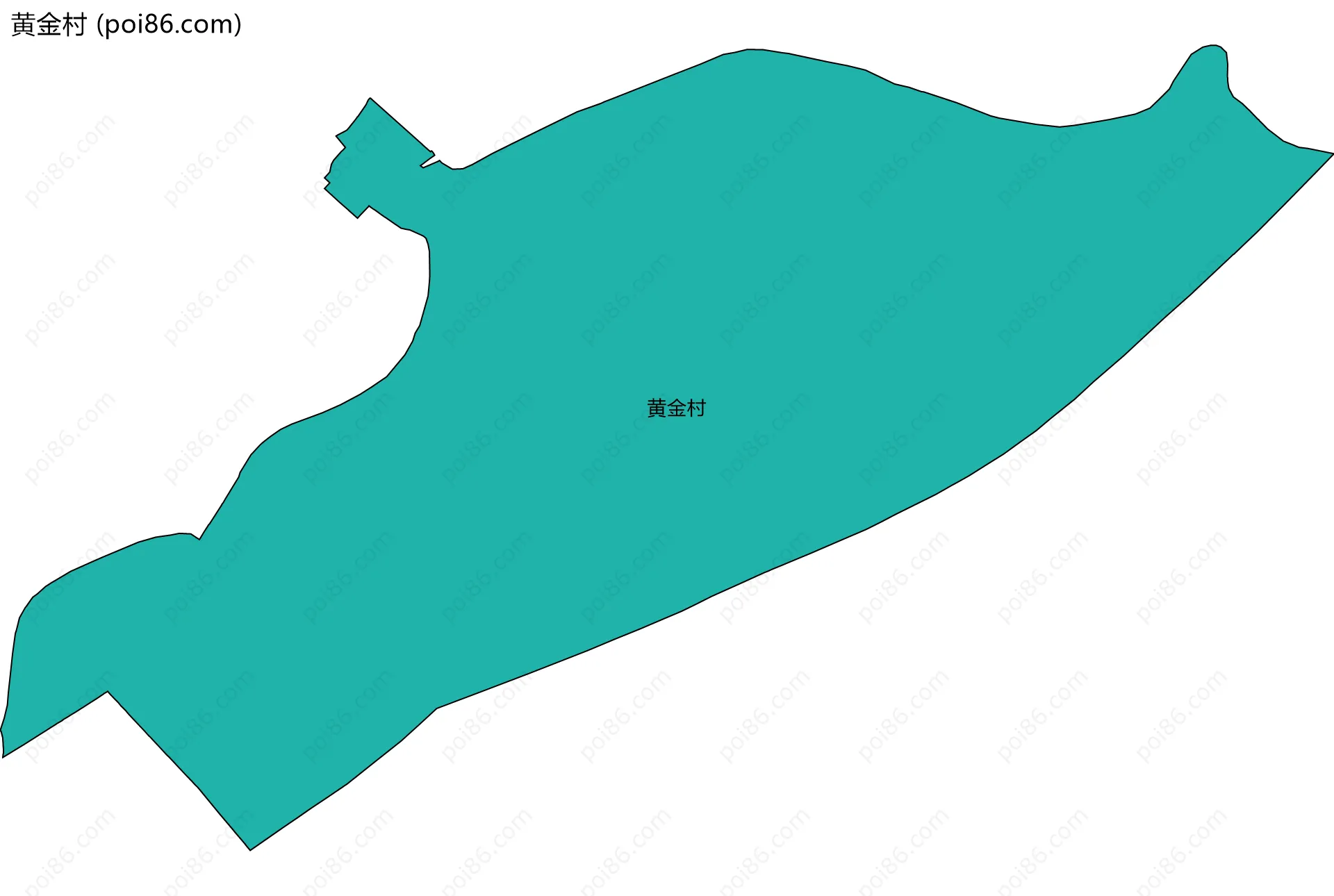 黄金村边界地图
