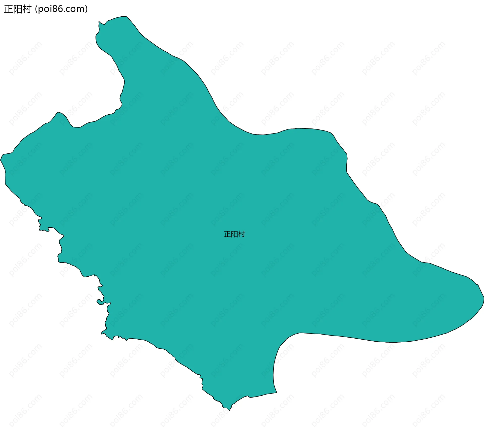 正阳村边界地图