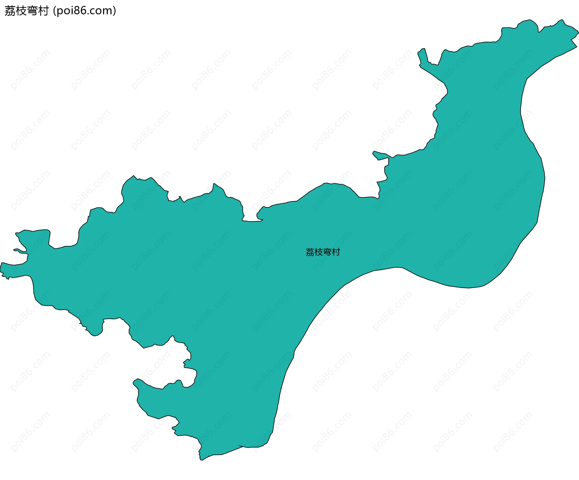 荔枝弯村边界地图