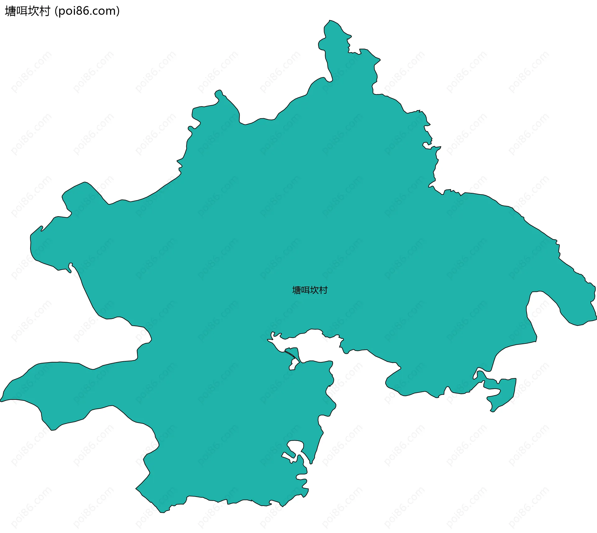 塘咡坎村边界地图