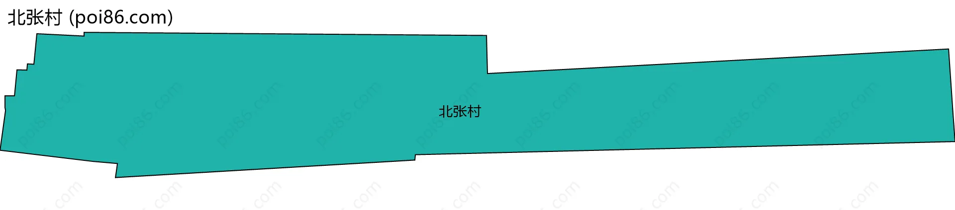 北张村边界地图