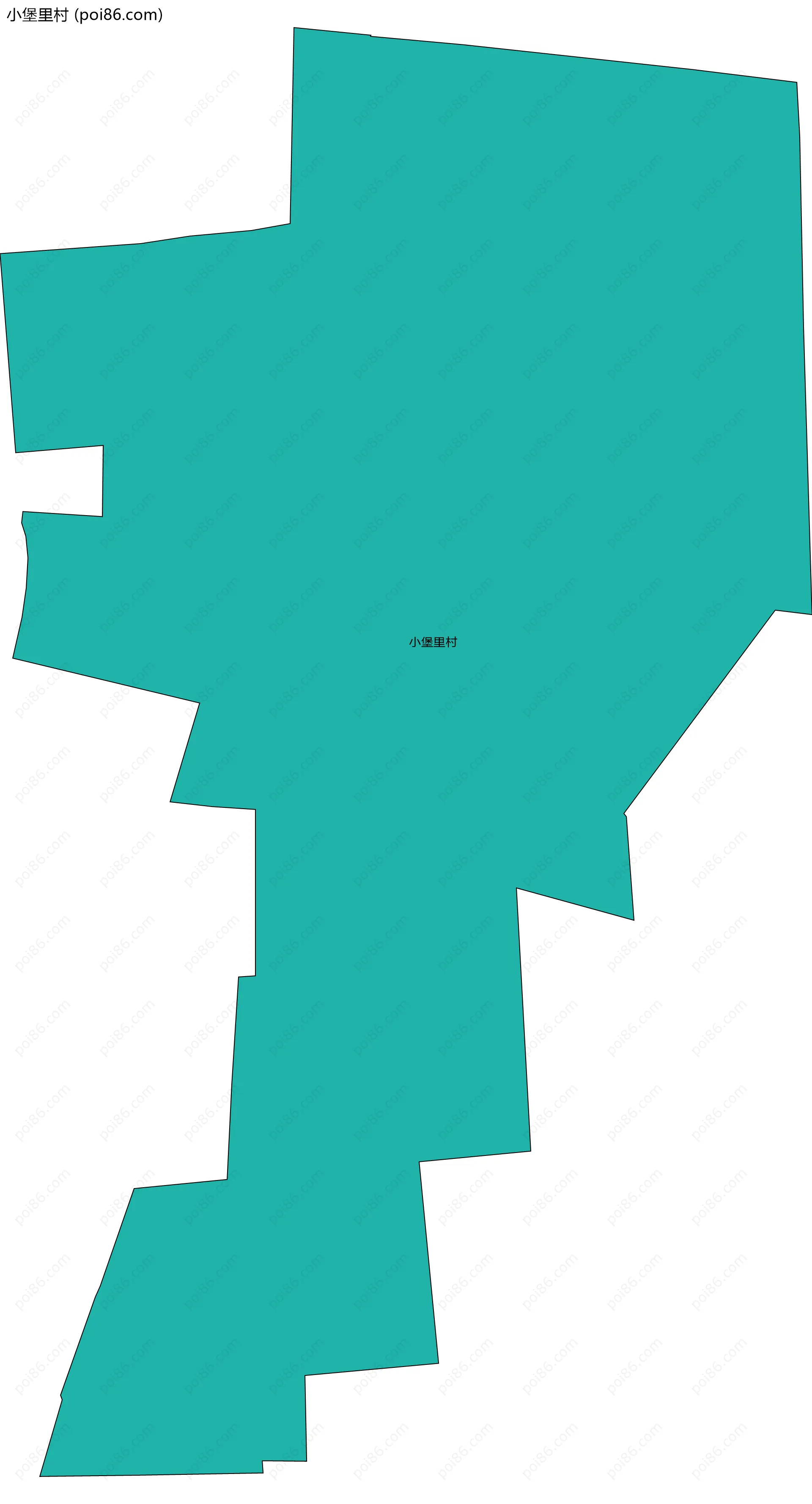 小堡里村边界地图