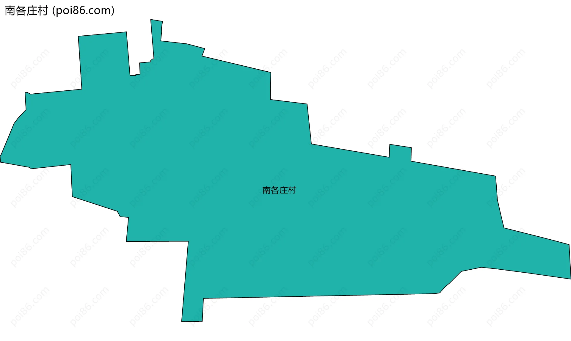 南各庄村边界地图