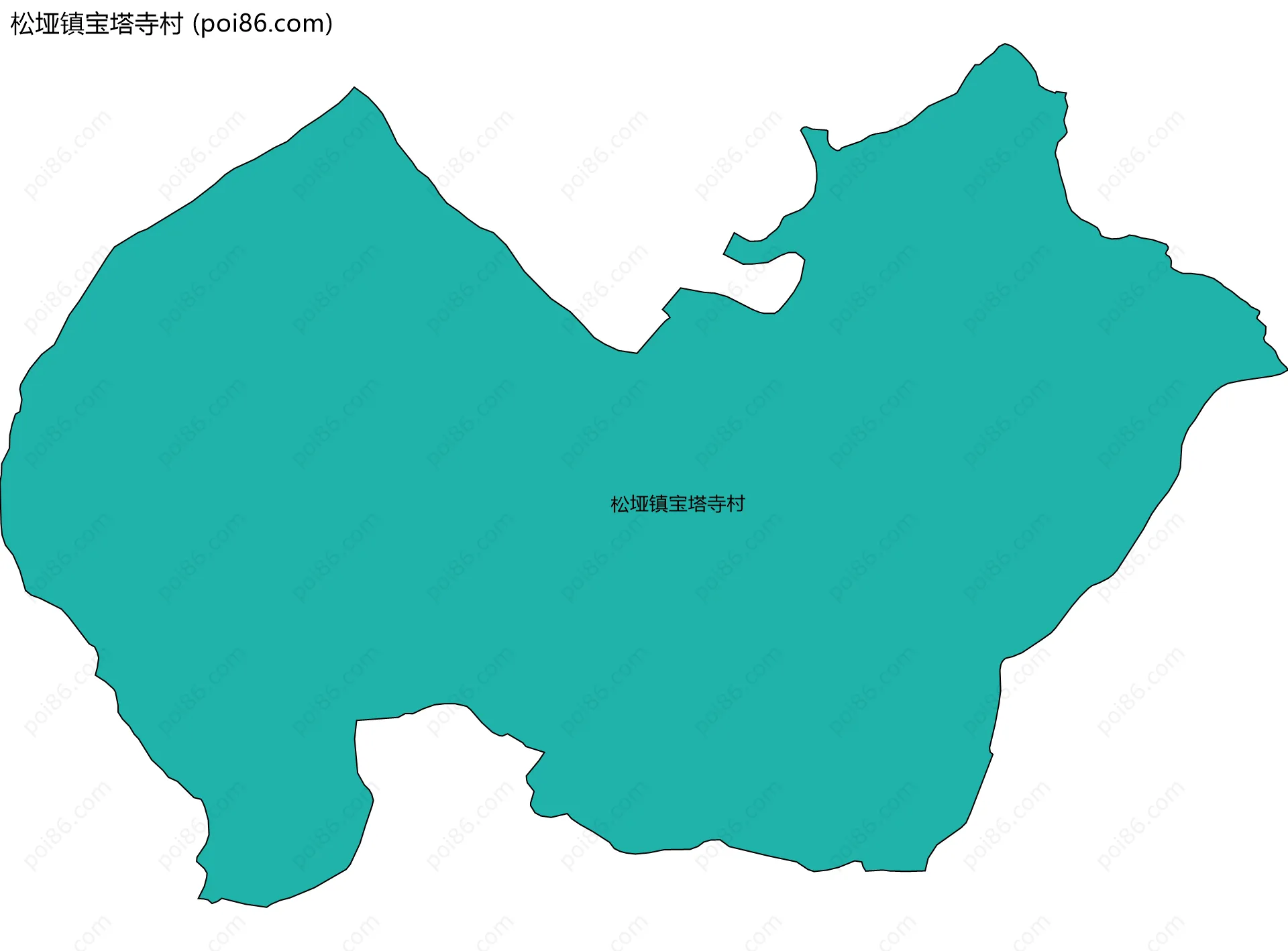 松垭镇宝塔寺村边界地图