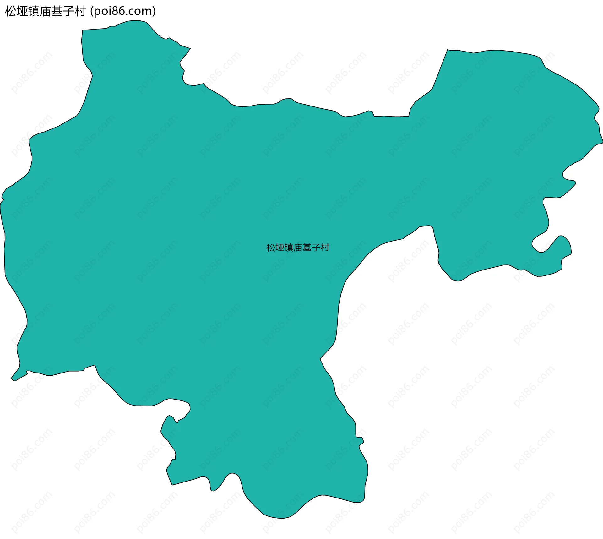 松垭镇庙基子村边界地图