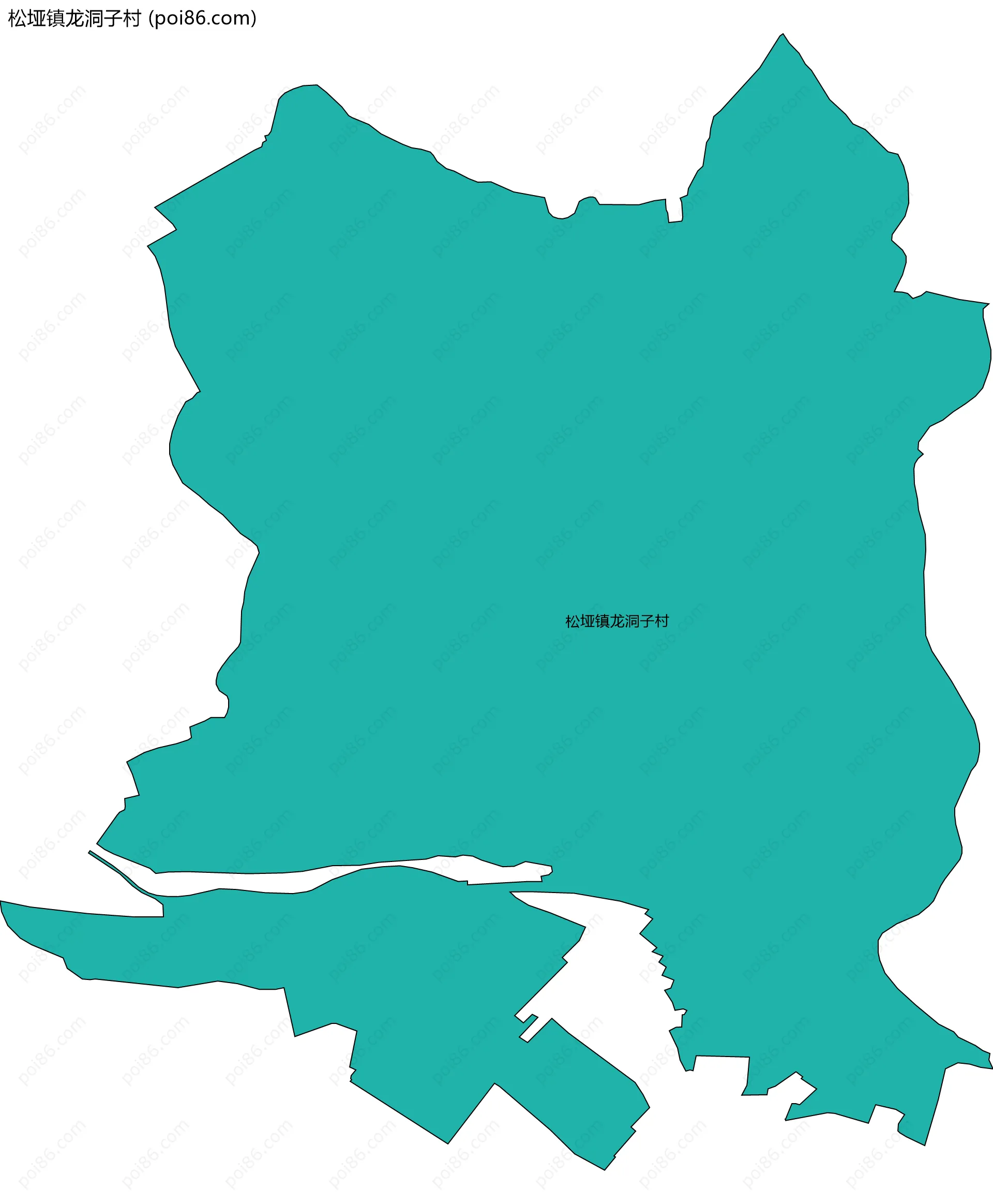 松垭镇龙洞子村边界地图