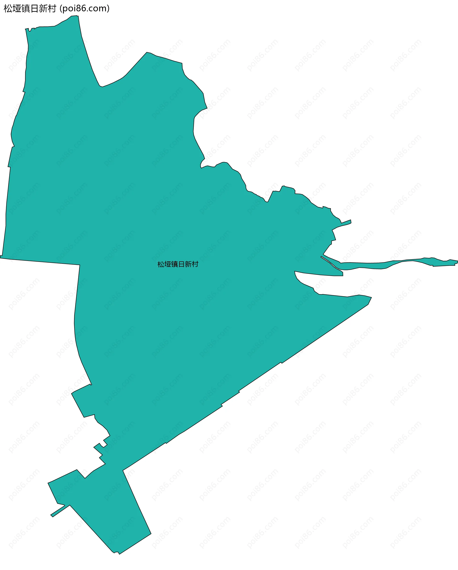 松垭镇日新村边界地图