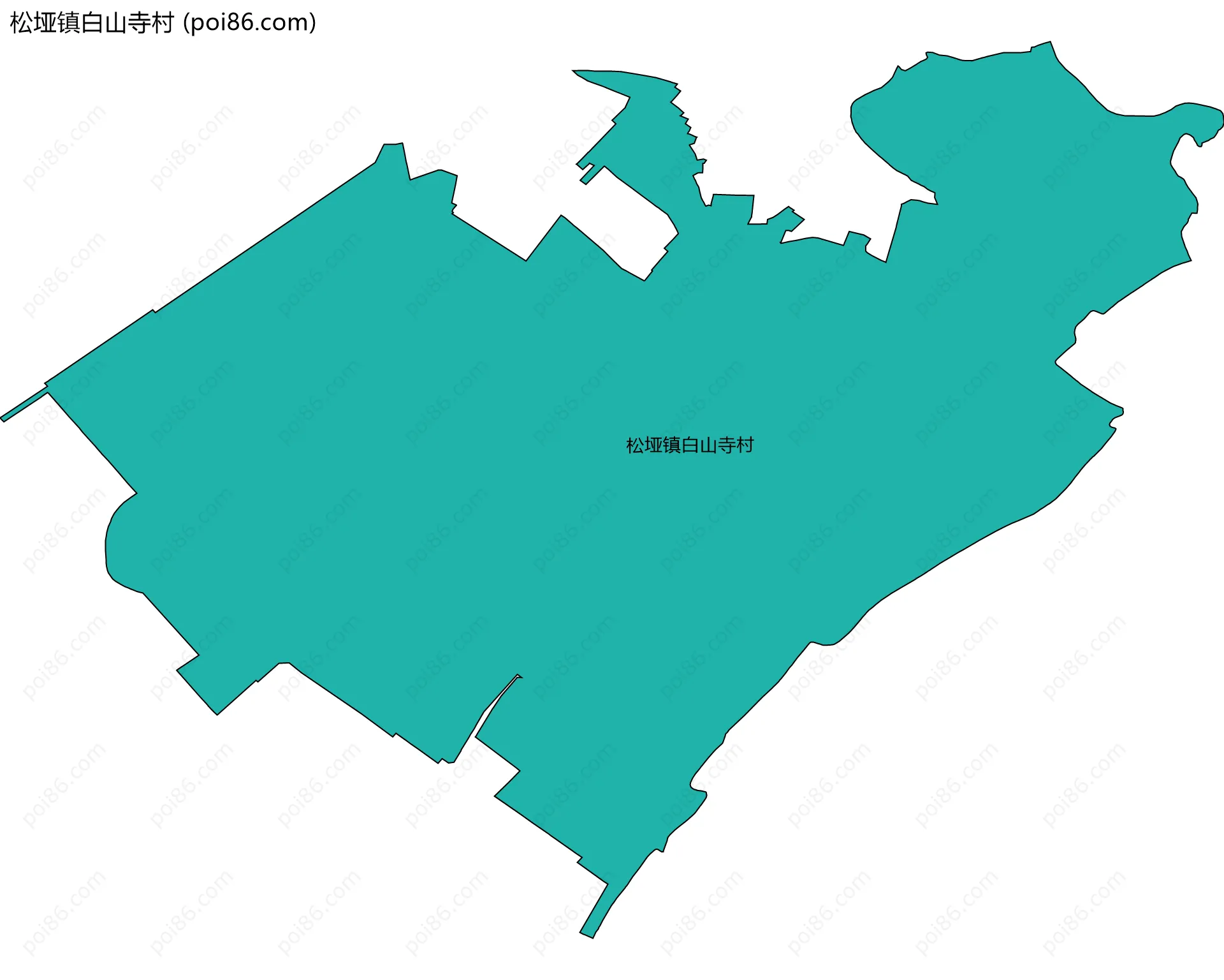 松垭镇白山寺村边界地图
