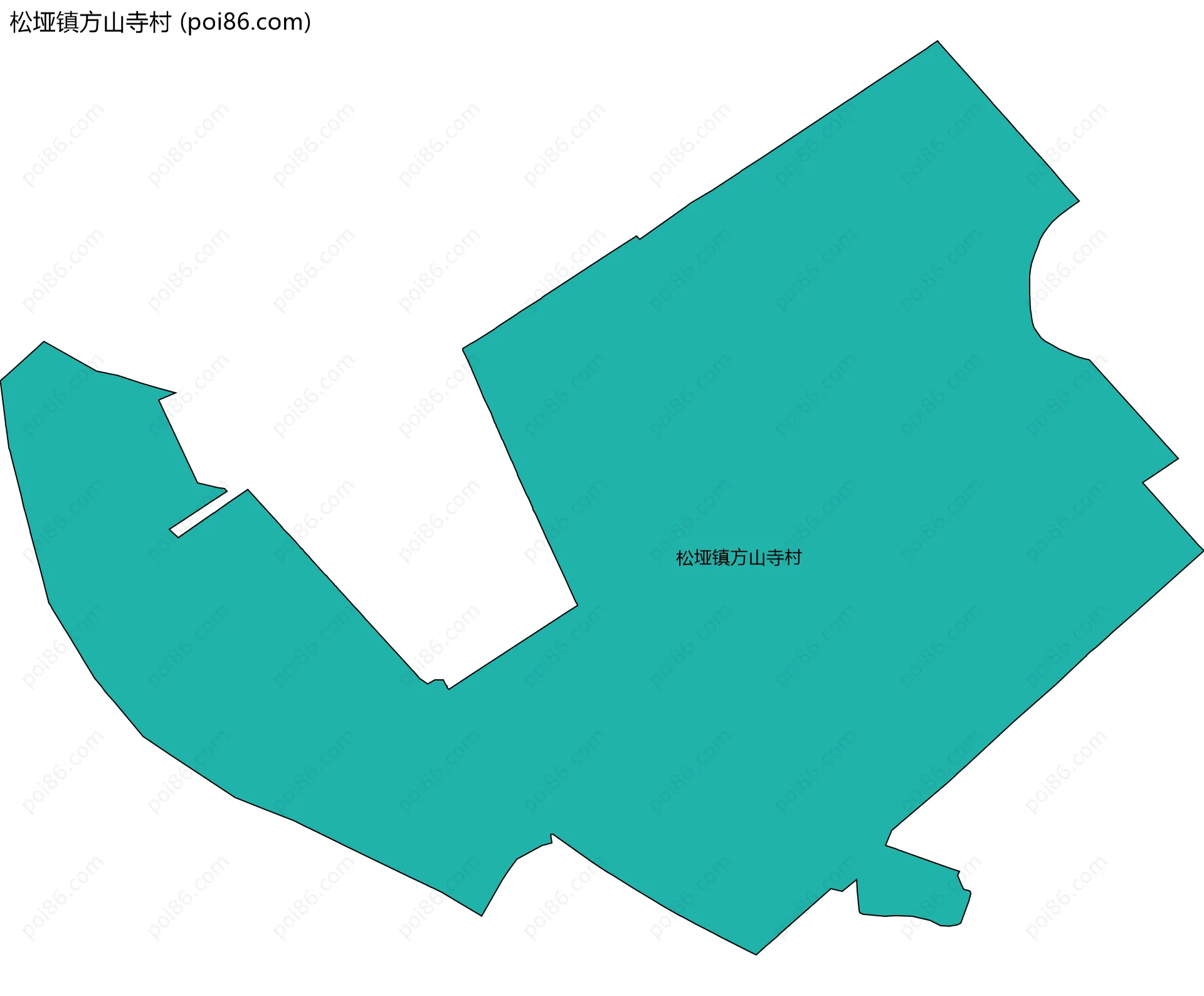 松垭镇方山寺村边界地图