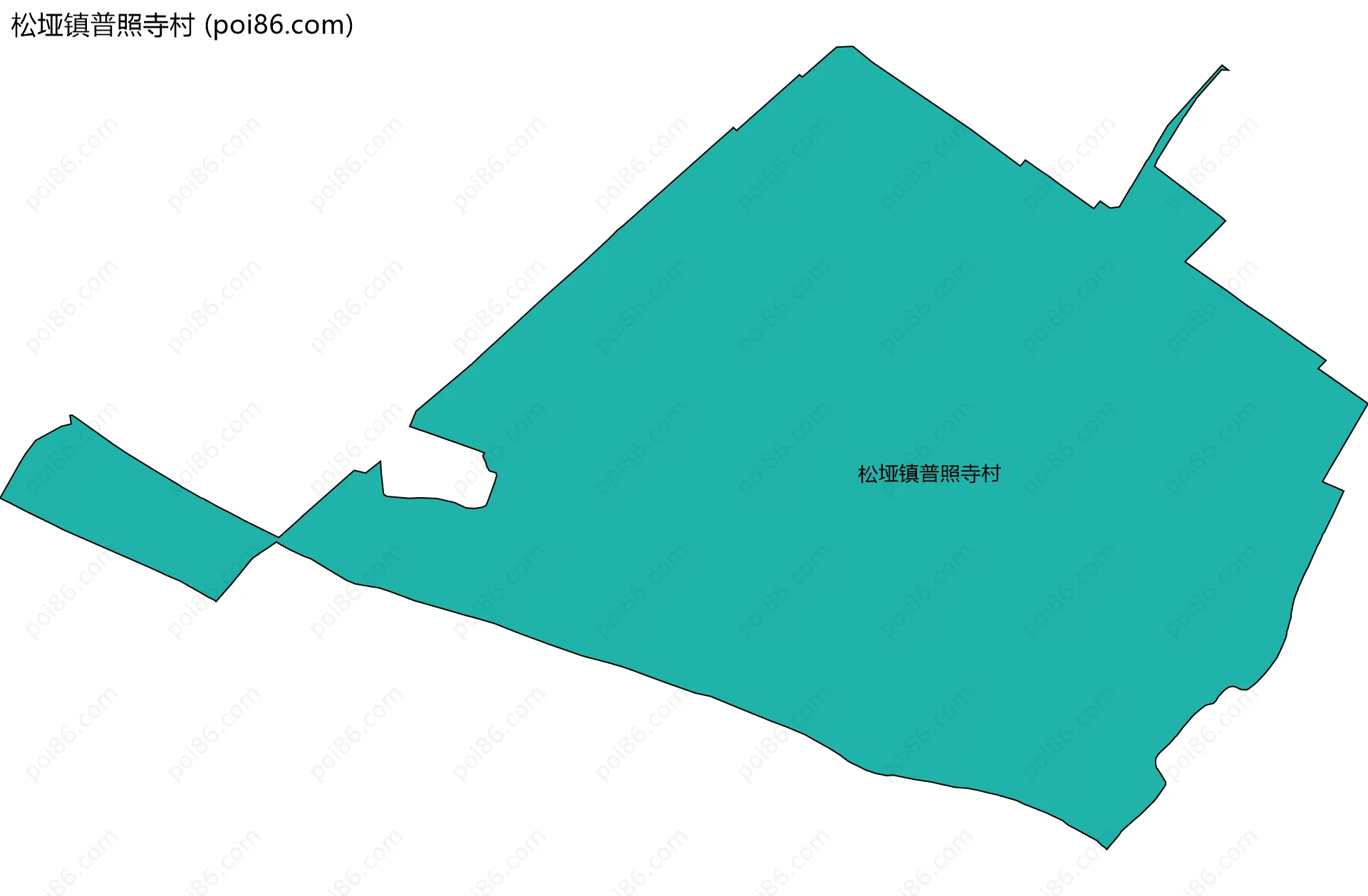 松垭镇普照寺村边界地图