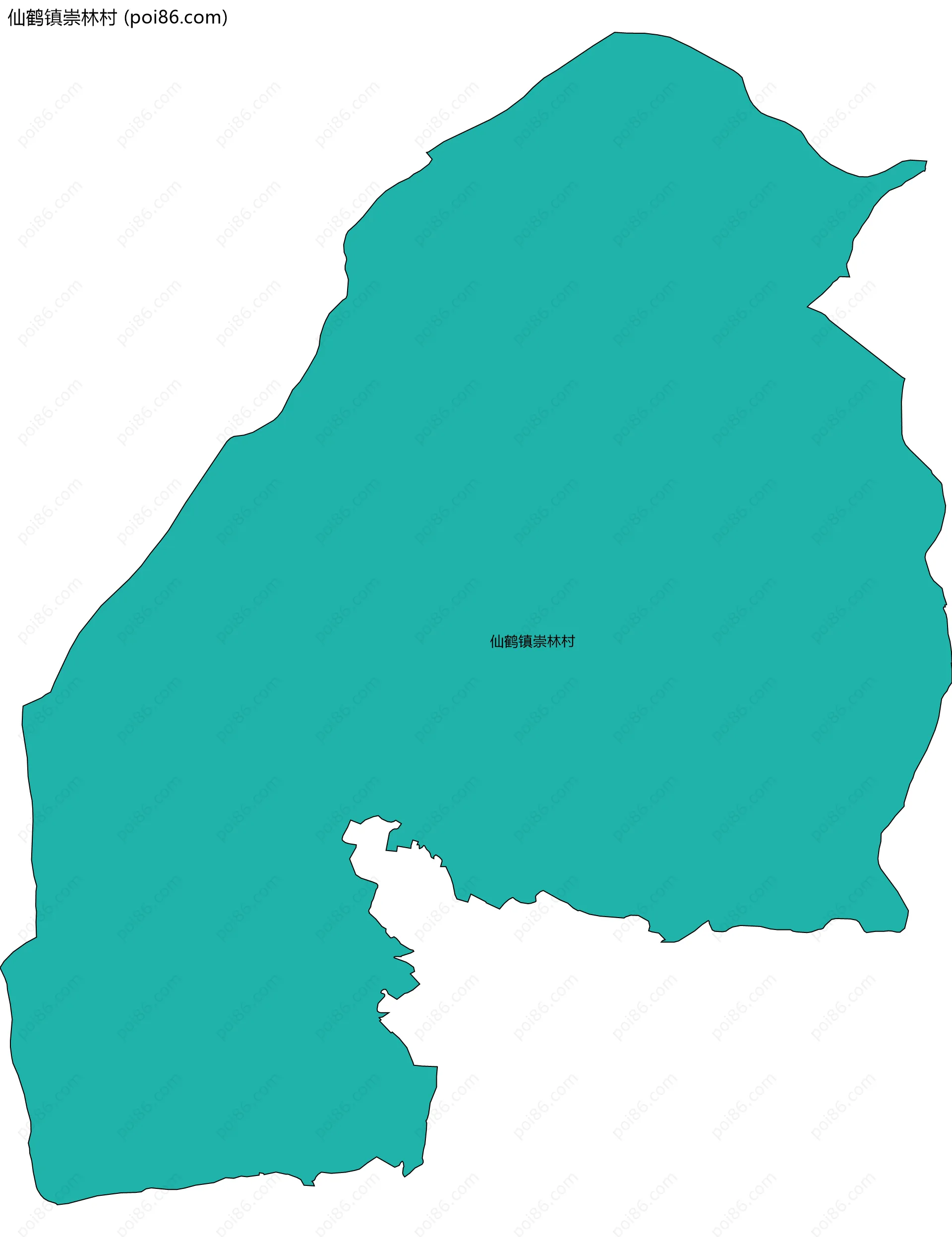 仙鹤镇崇林村边界地图