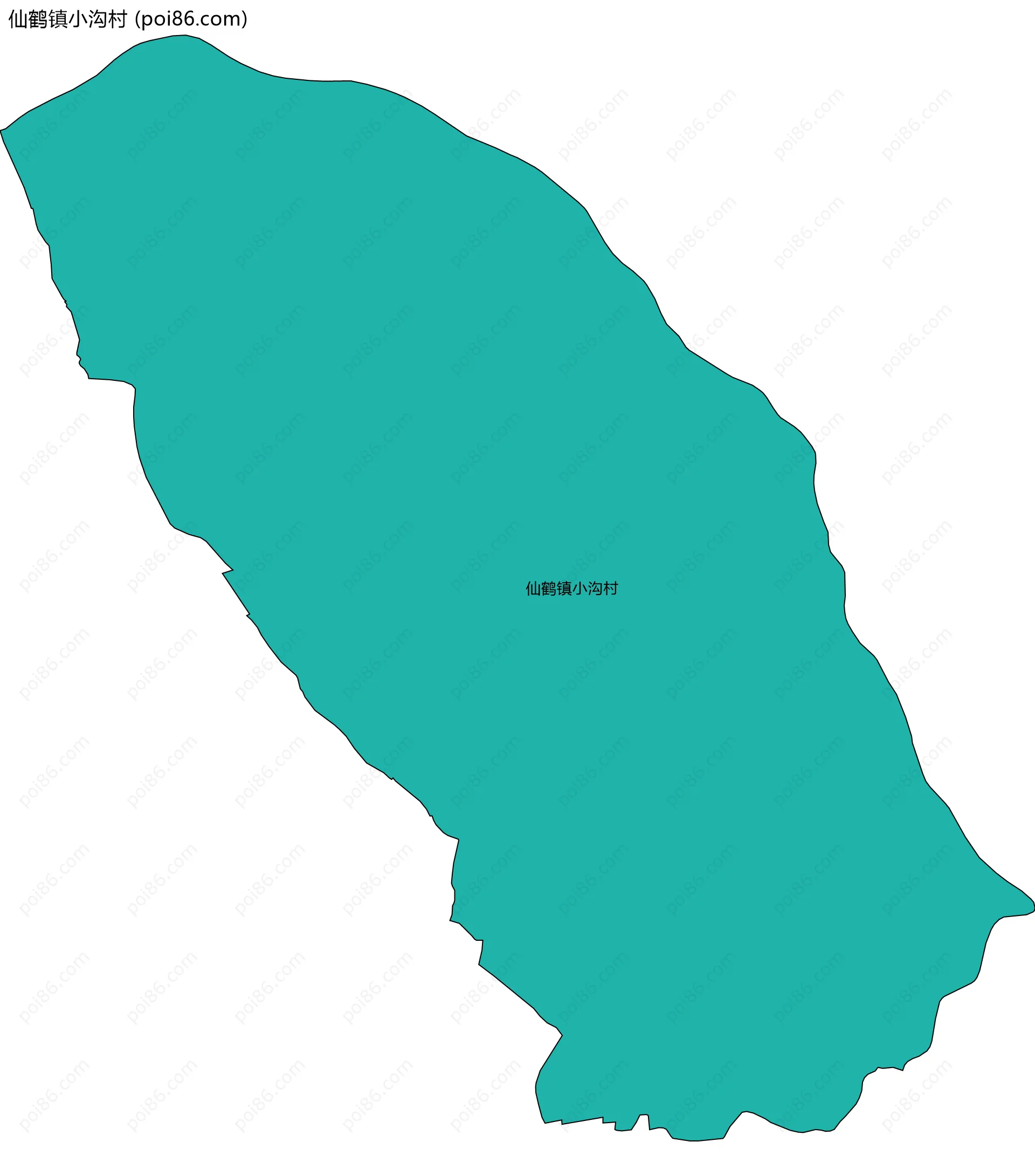 仙鹤镇小沟村边界地图