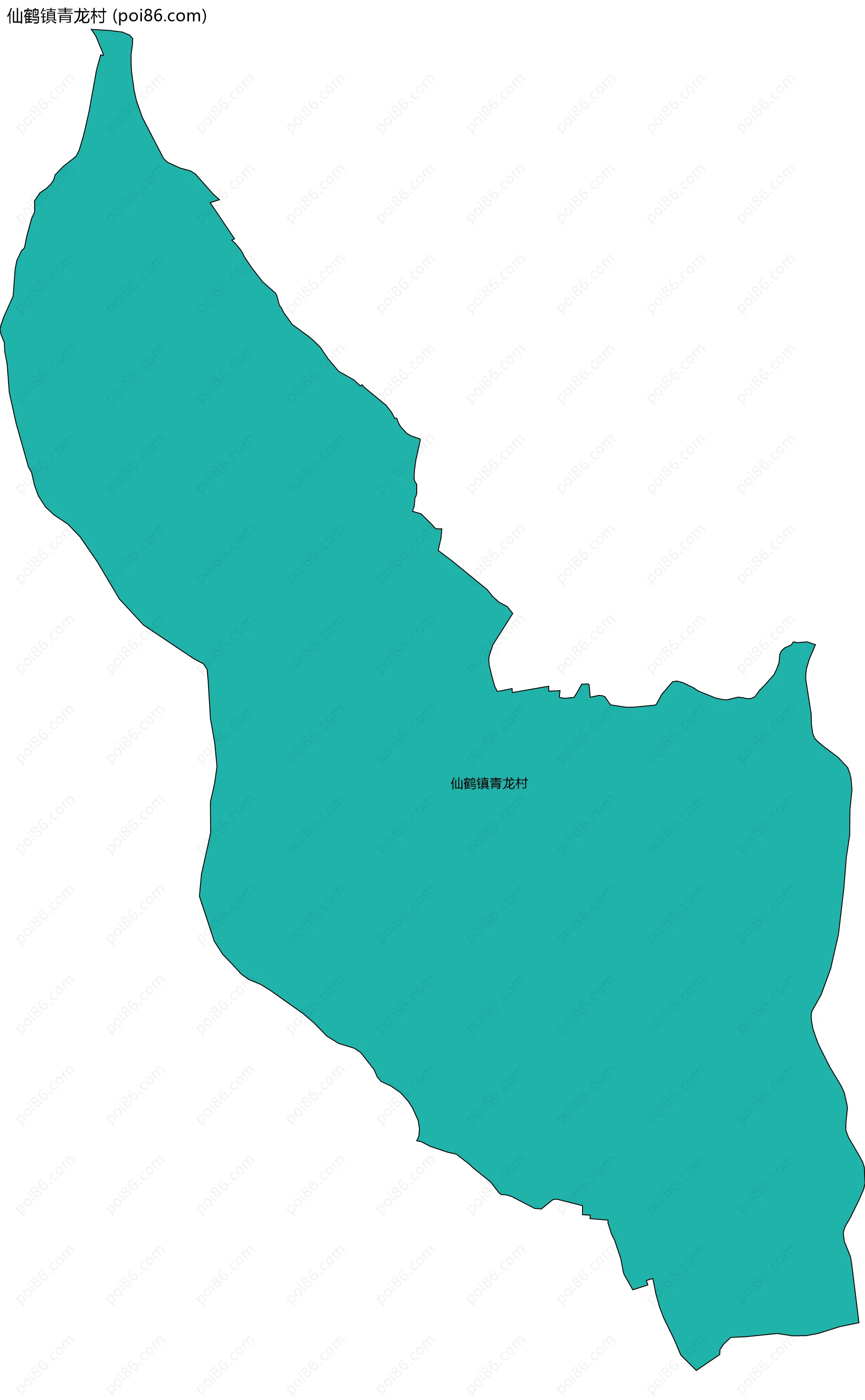 仙鹤镇青龙村边界地图