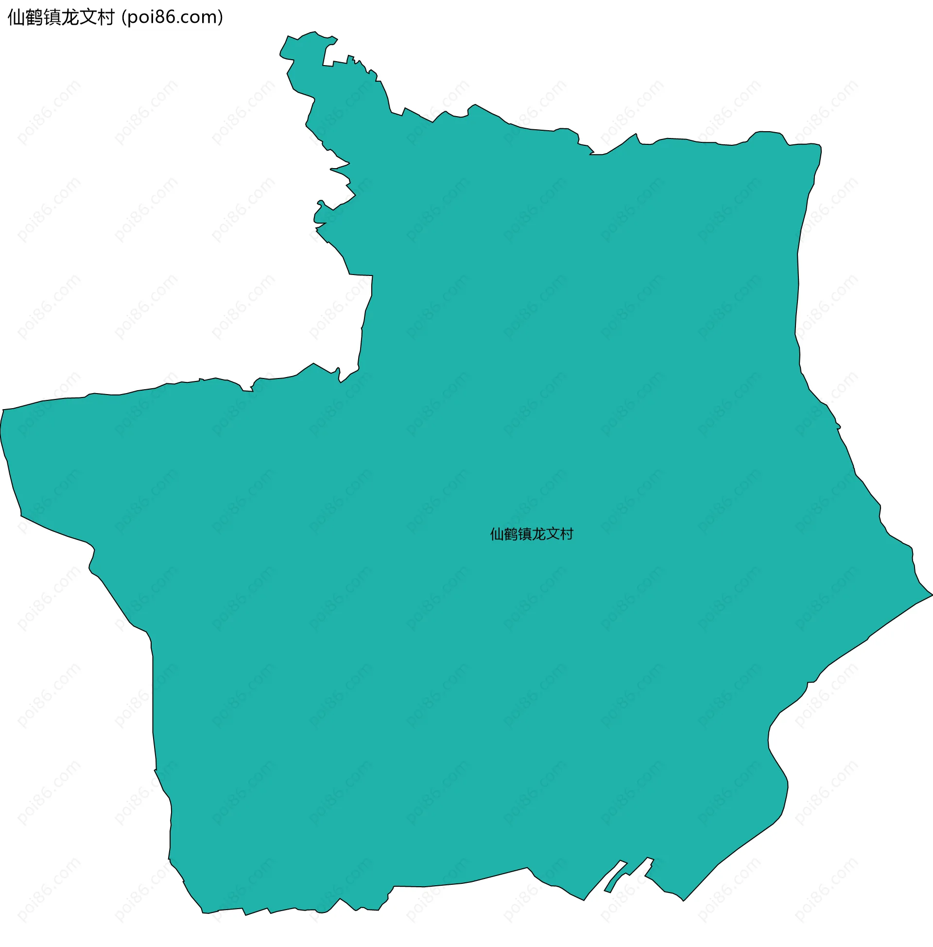 仙鹤镇龙文村边界地图