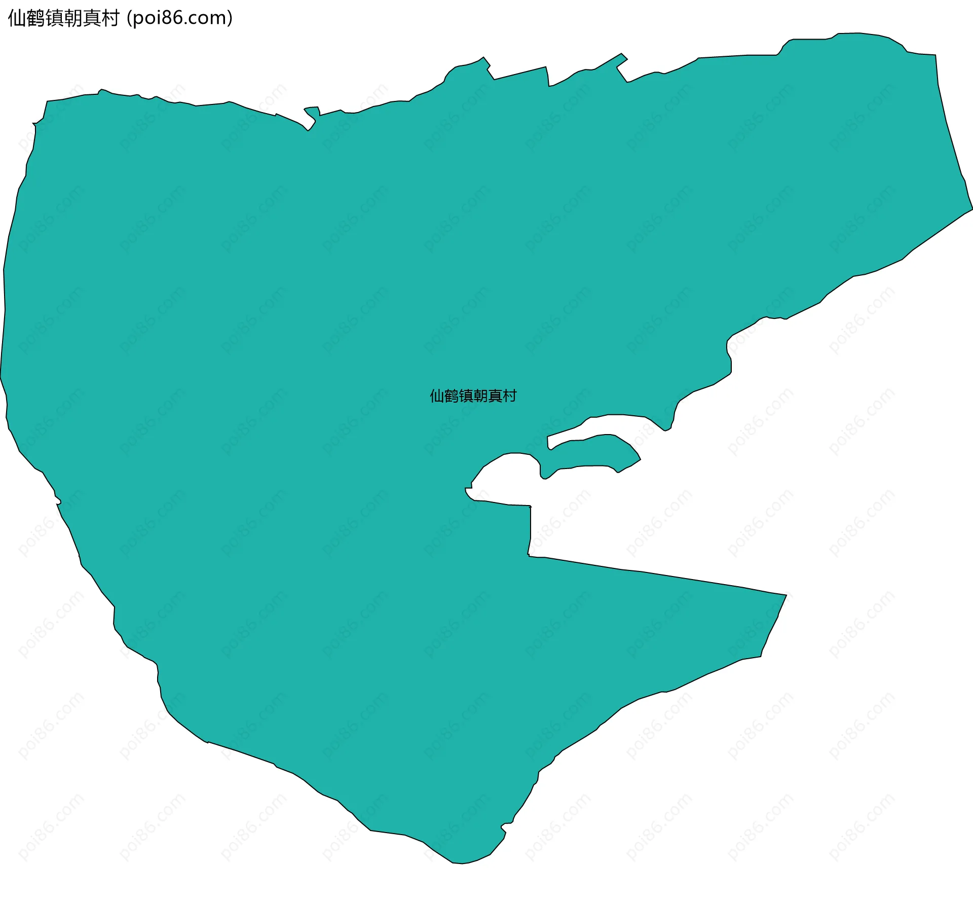 仙鹤镇朝真村边界地图