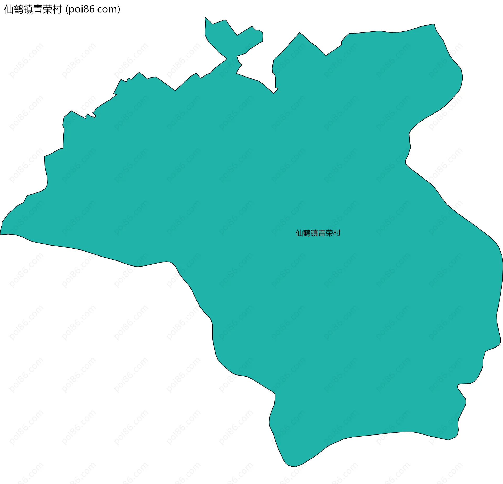 仙鹤镇青荣村边界地图