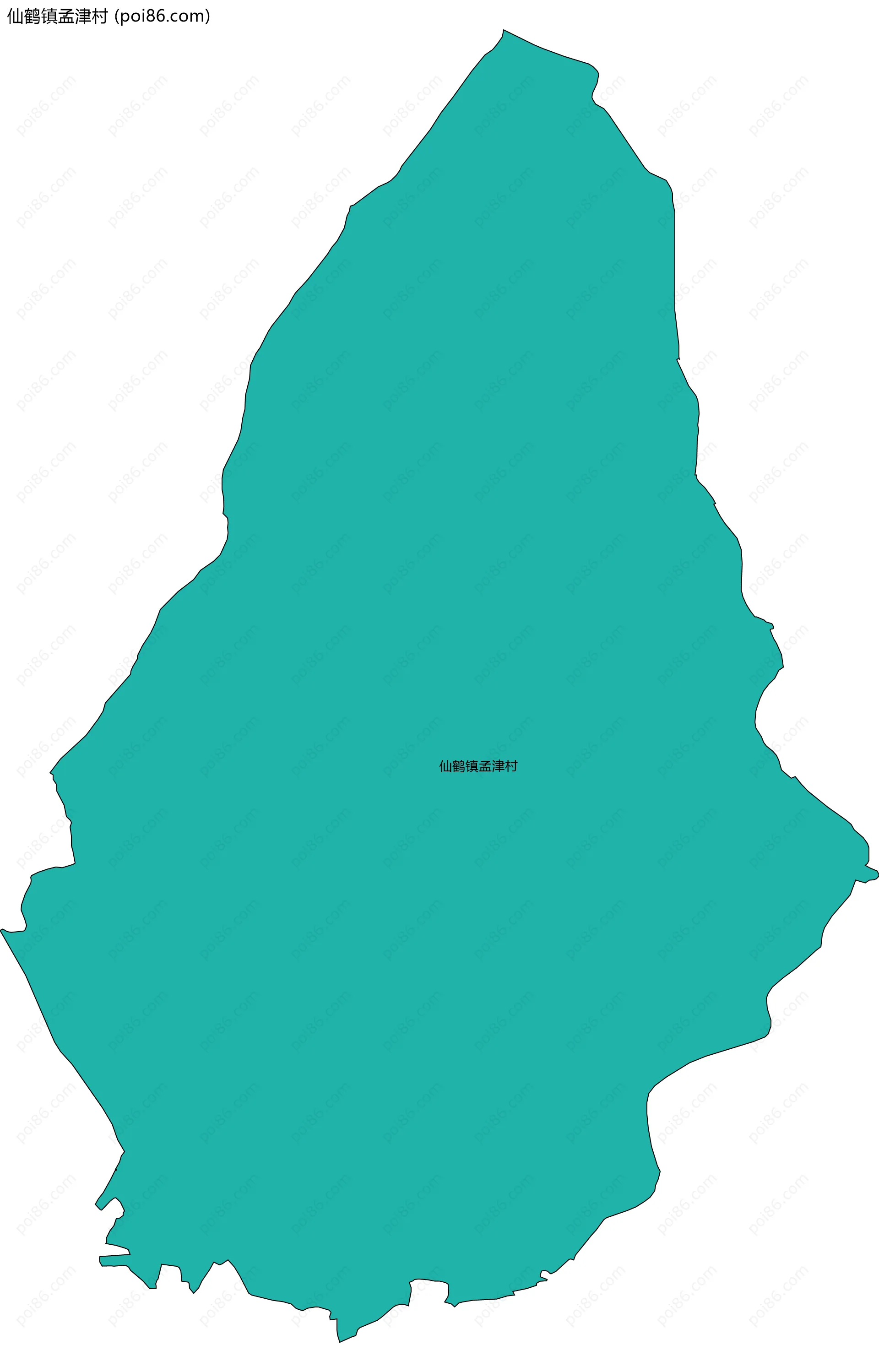 仙鹤镇孟津村边界地图