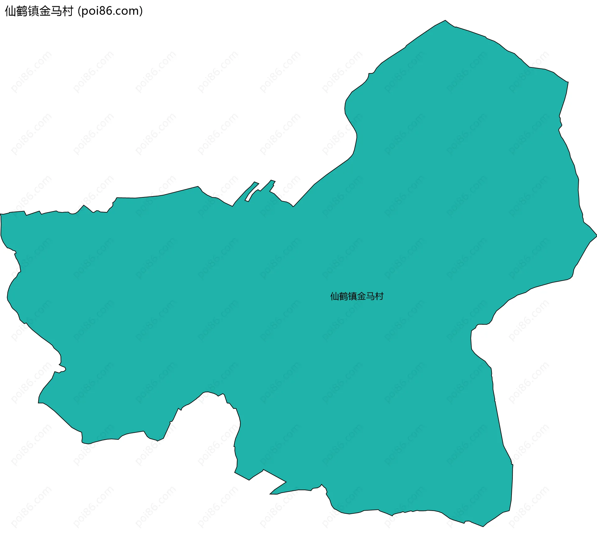 仙鹤镇金马村边界地图