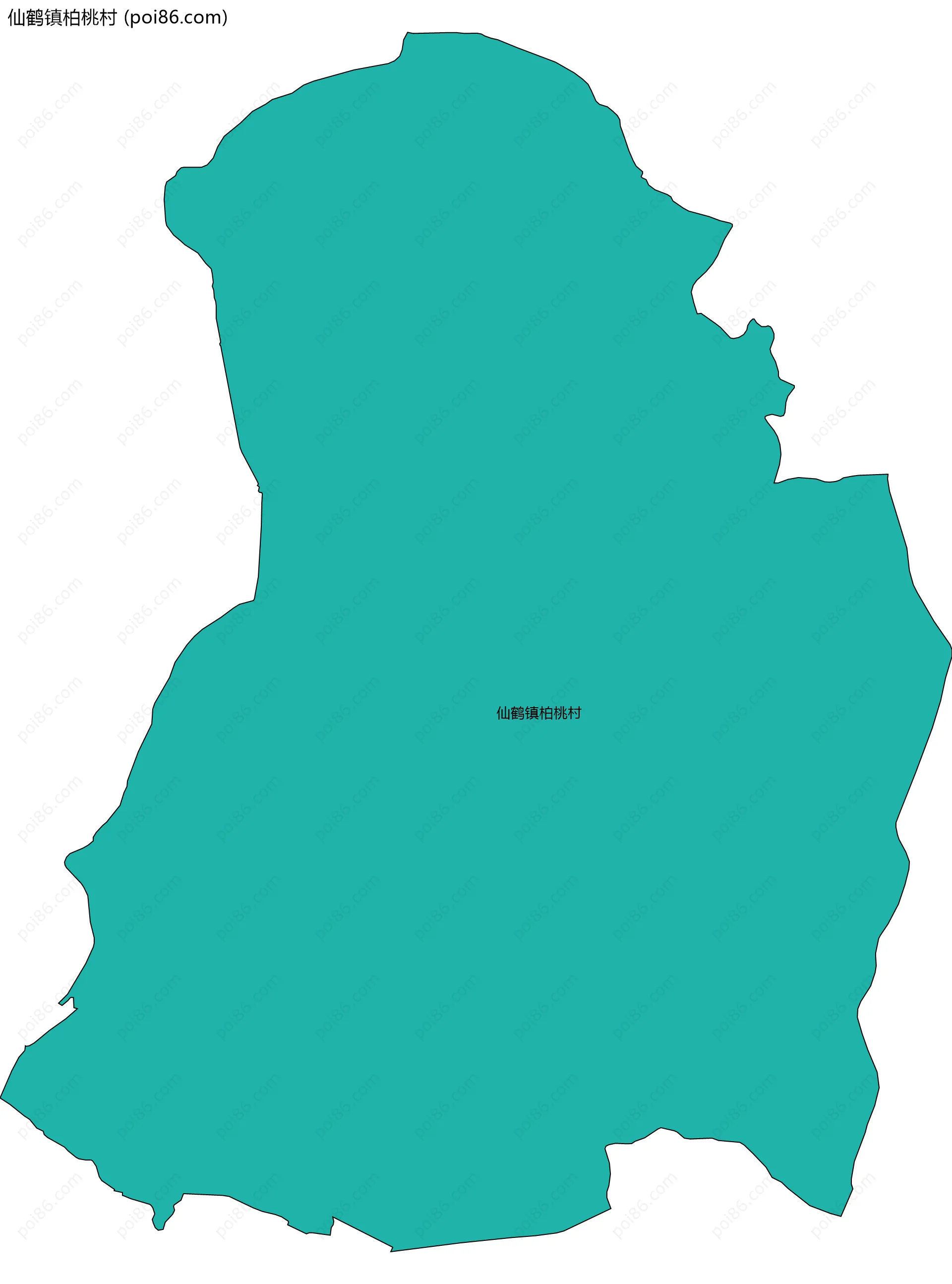 仙鹤镇柏桃村边界地图