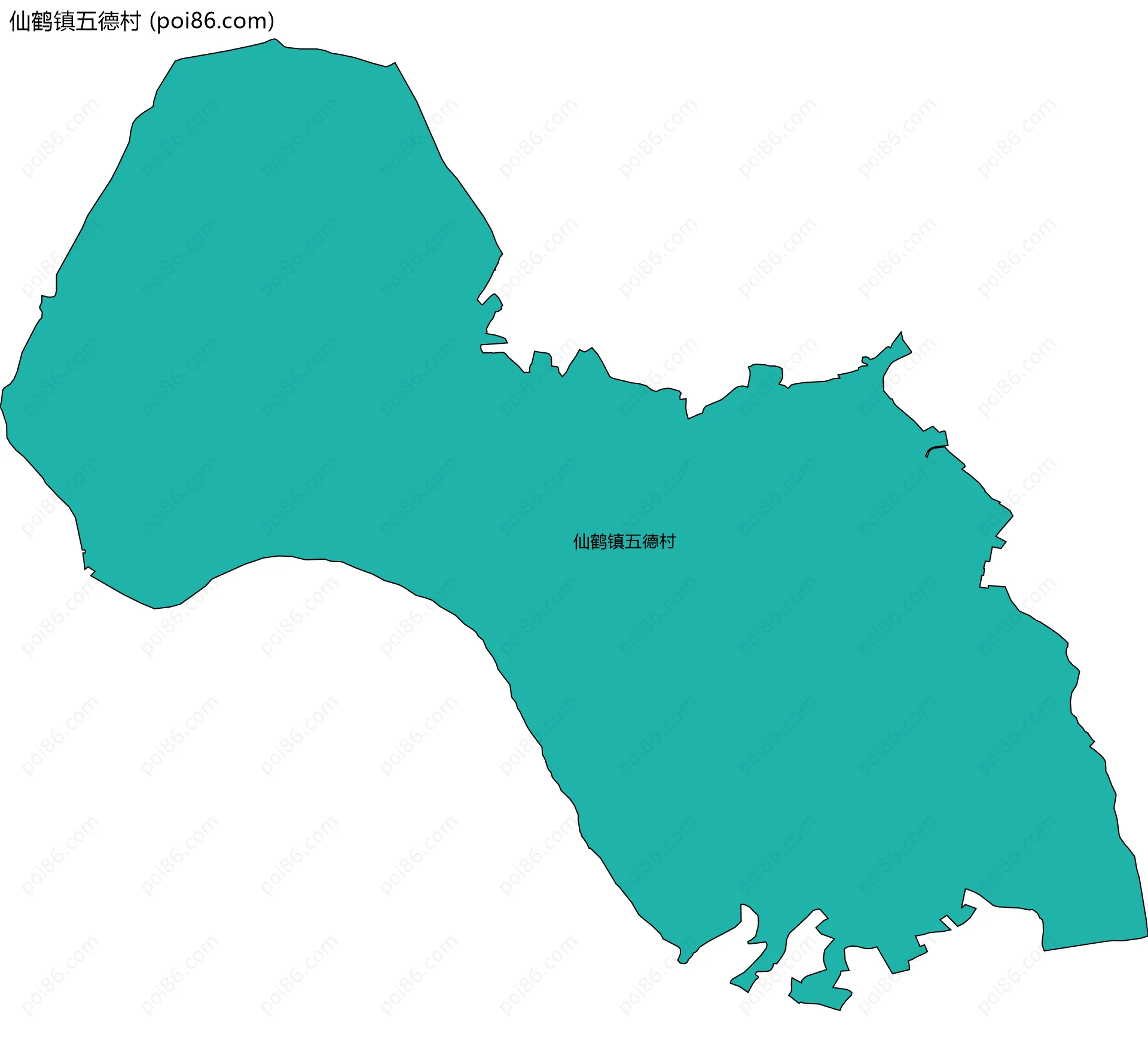 仙鹤镇五德村边界地图