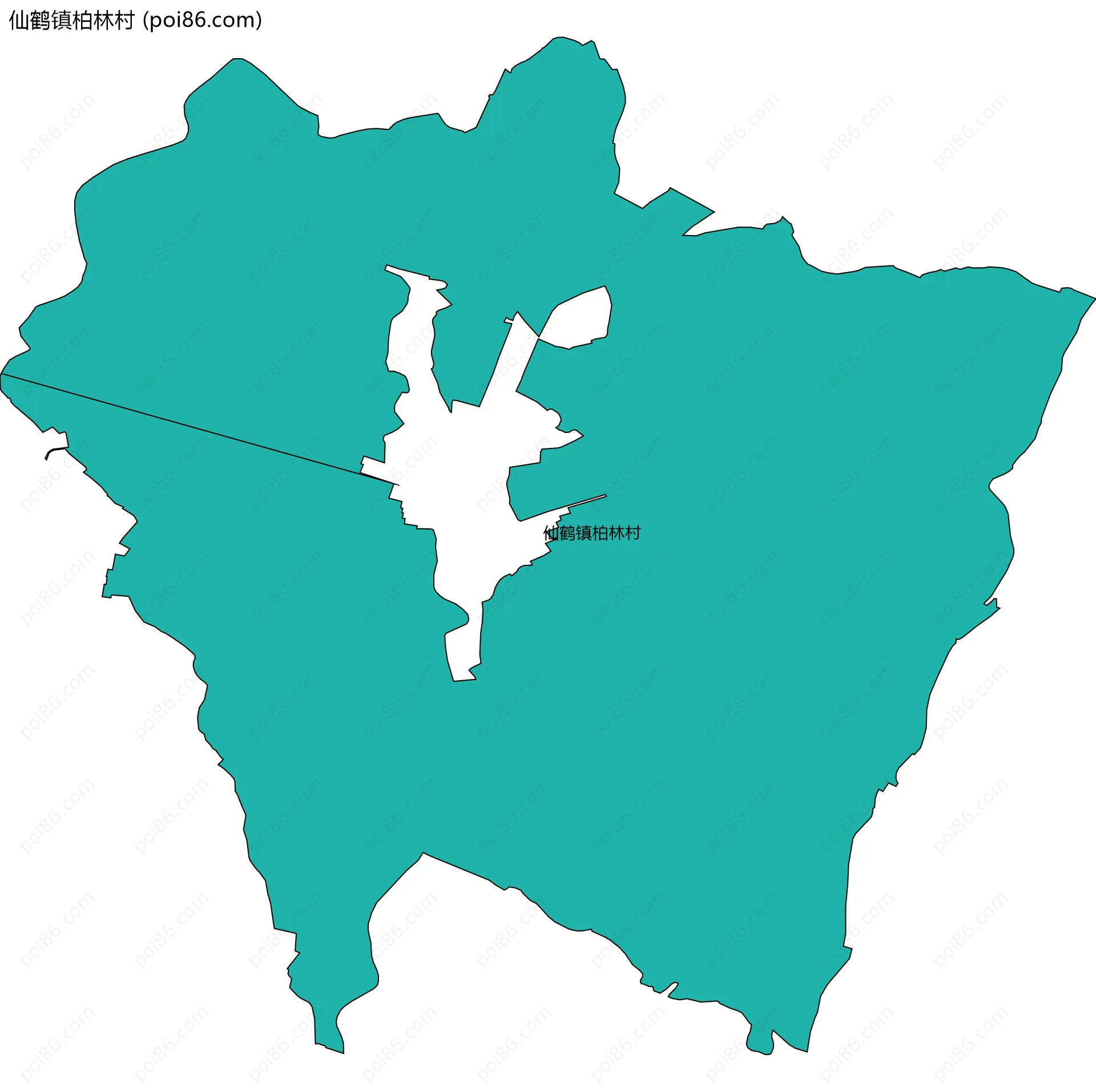 仙鹤镇柏林村边界地图