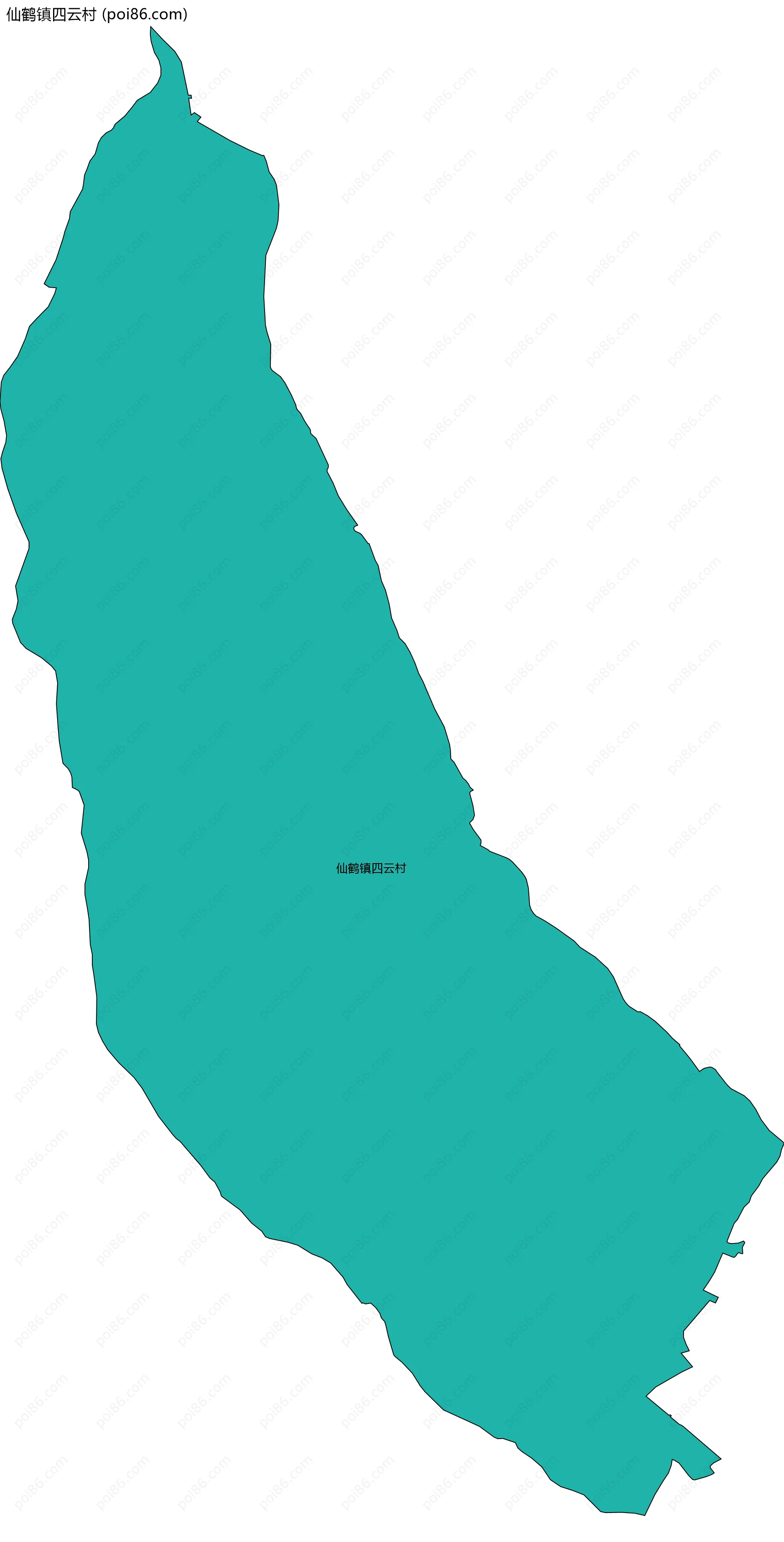 仙鹤镇四云村边界地图