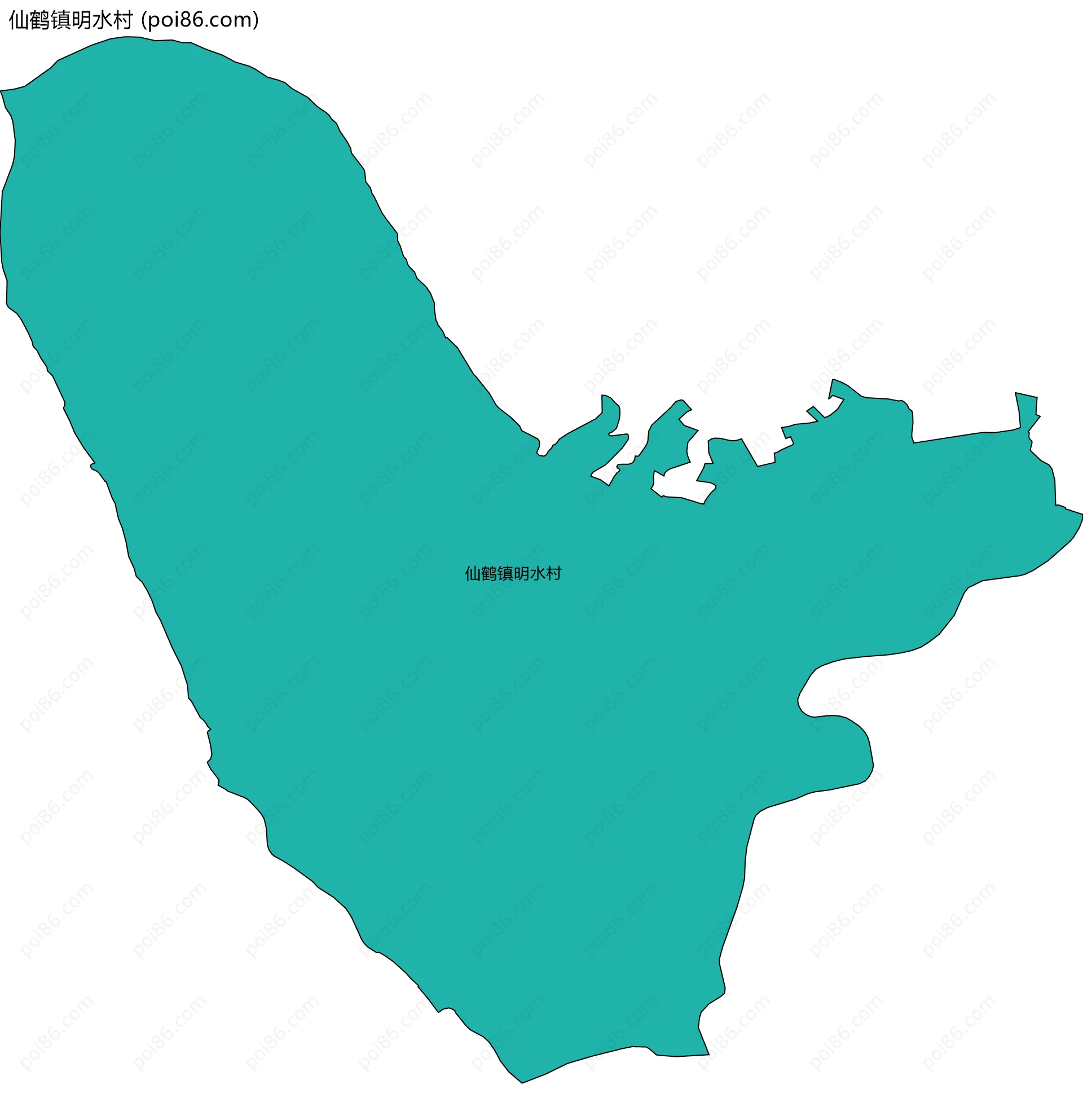 仙鹤镇明水村边界地图