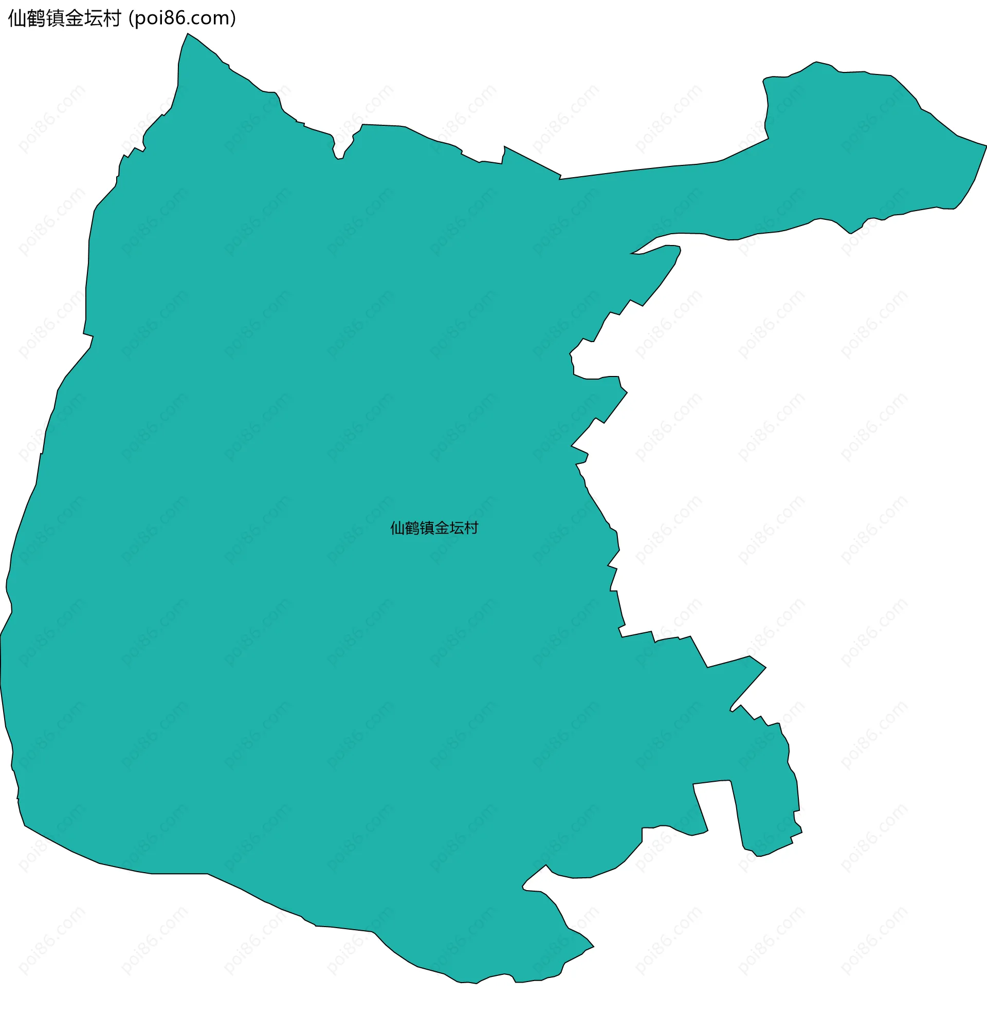 仙鹤镇金坛村边界地图