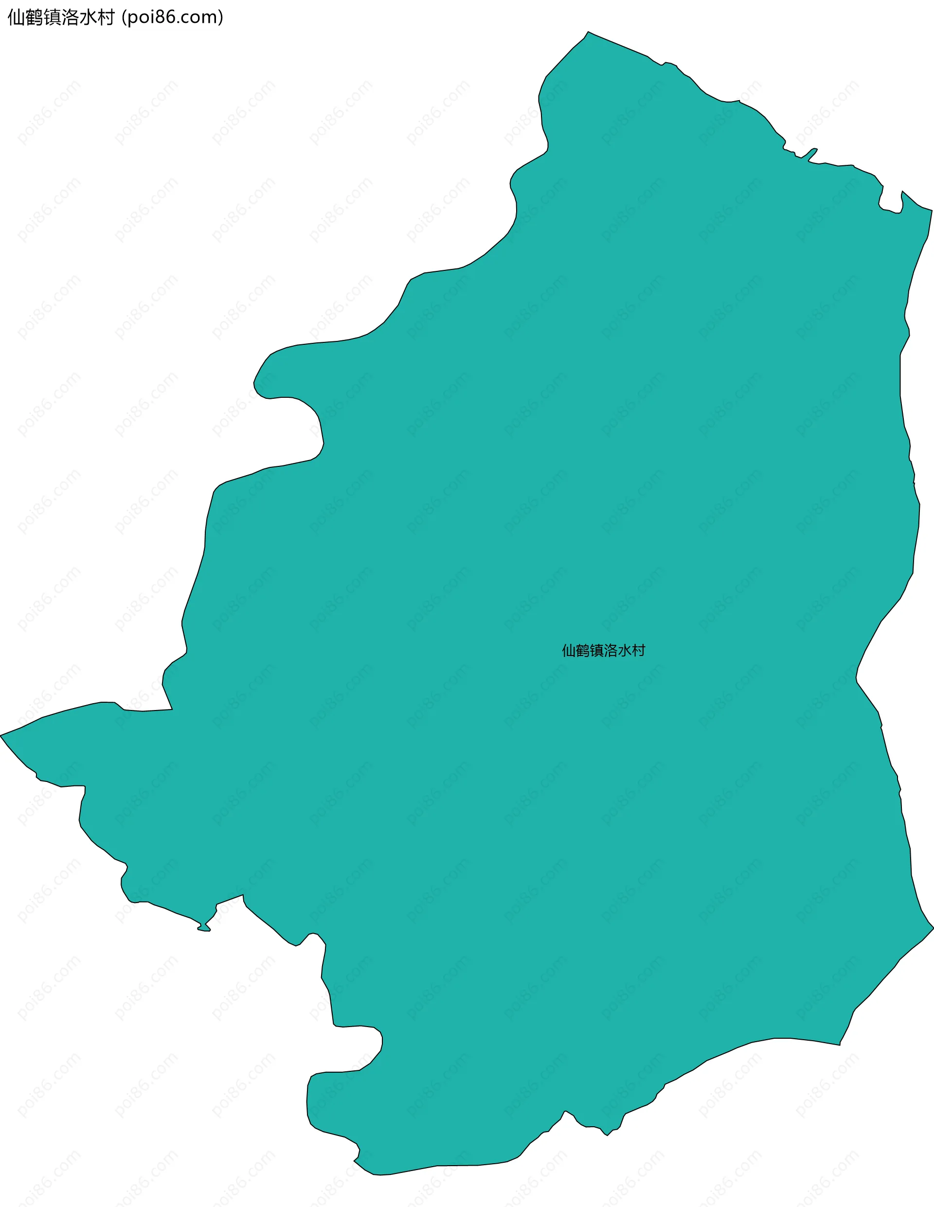 仙鹤镇洛水村边界地图