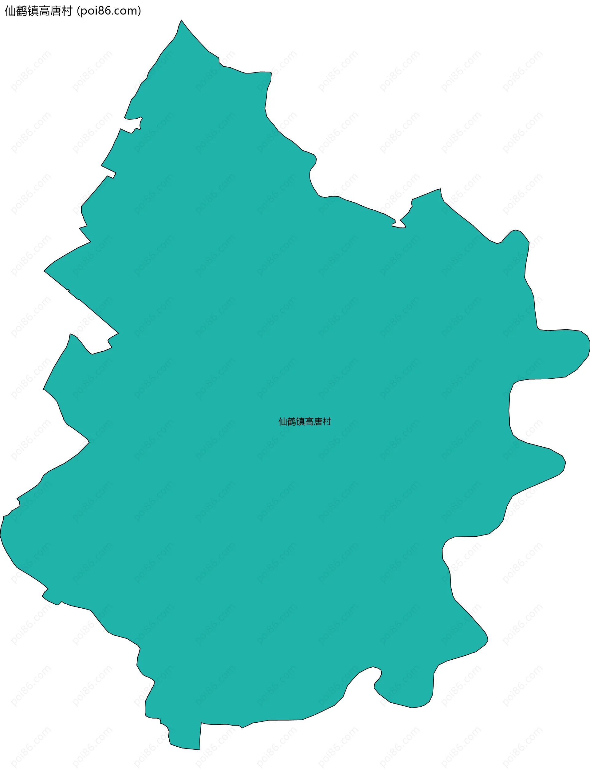 仙鹤镇高唐村边界地图