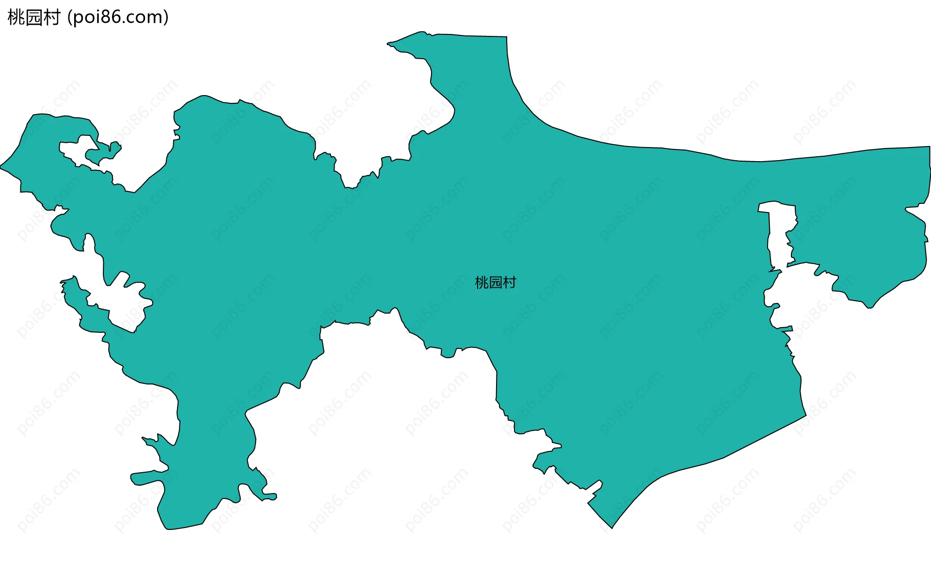 桃园村边界地图