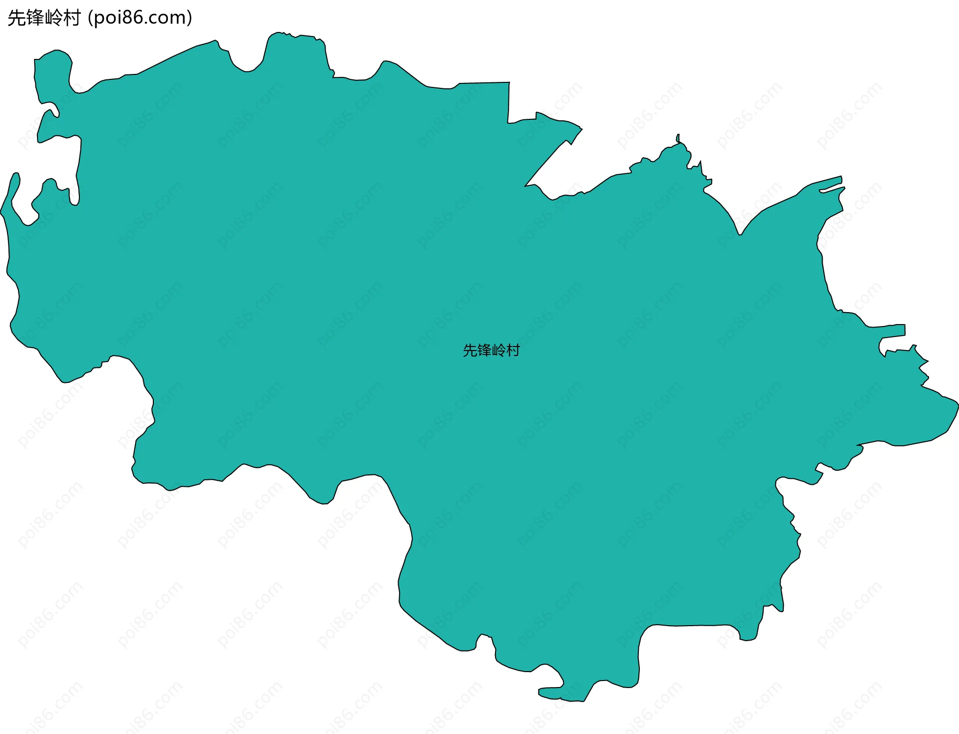 先锋岭村边界地图
