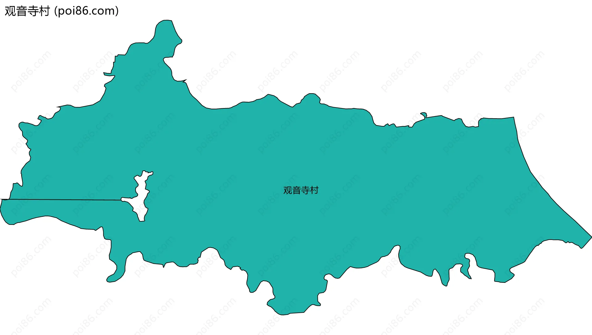 观音寺村边界地图