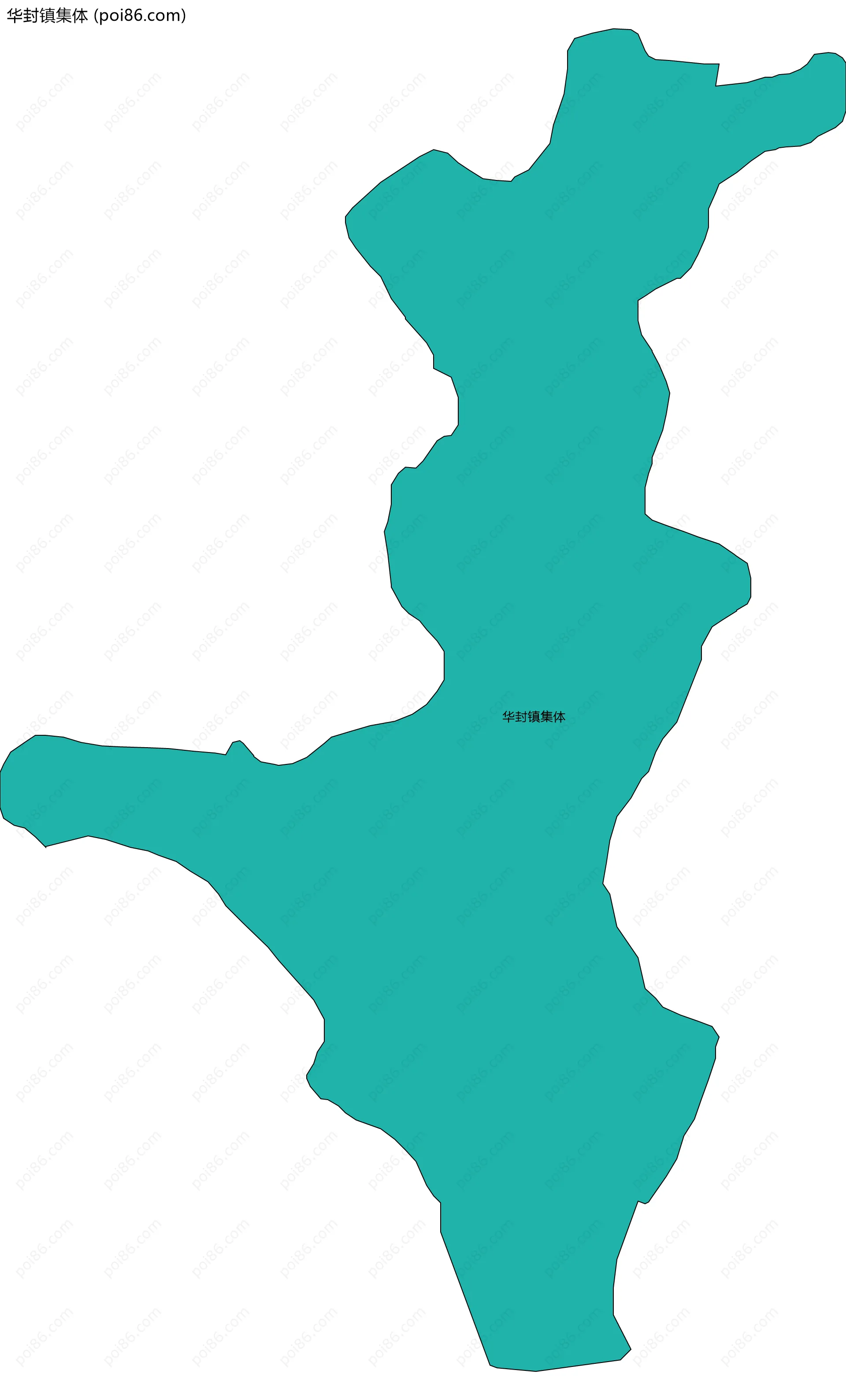 华封镇集体边界地图