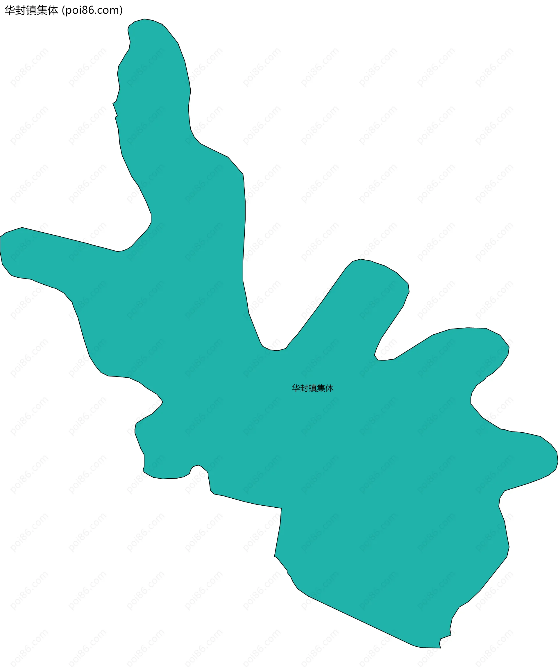 华封镇集体边界地图