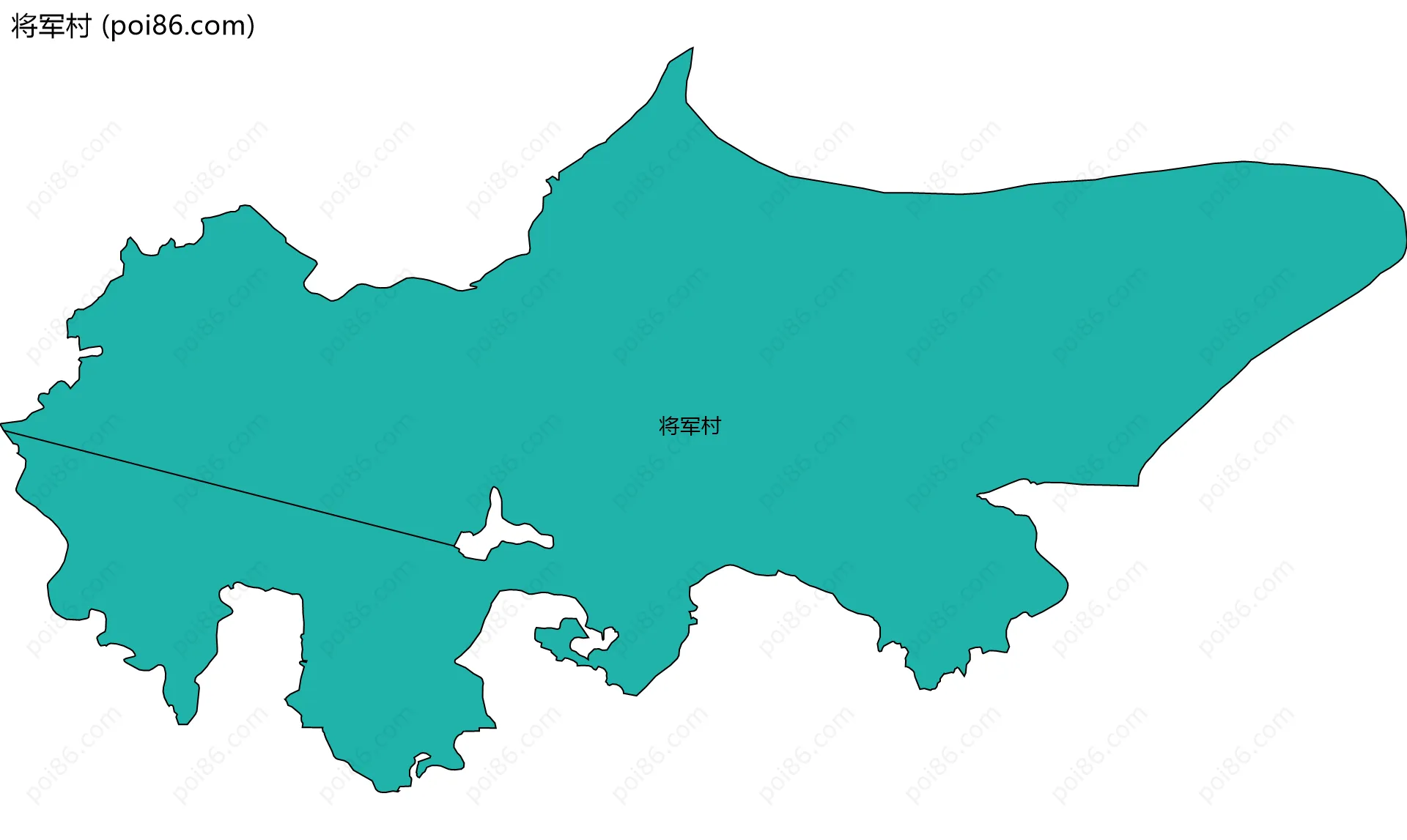 将军村边界地图