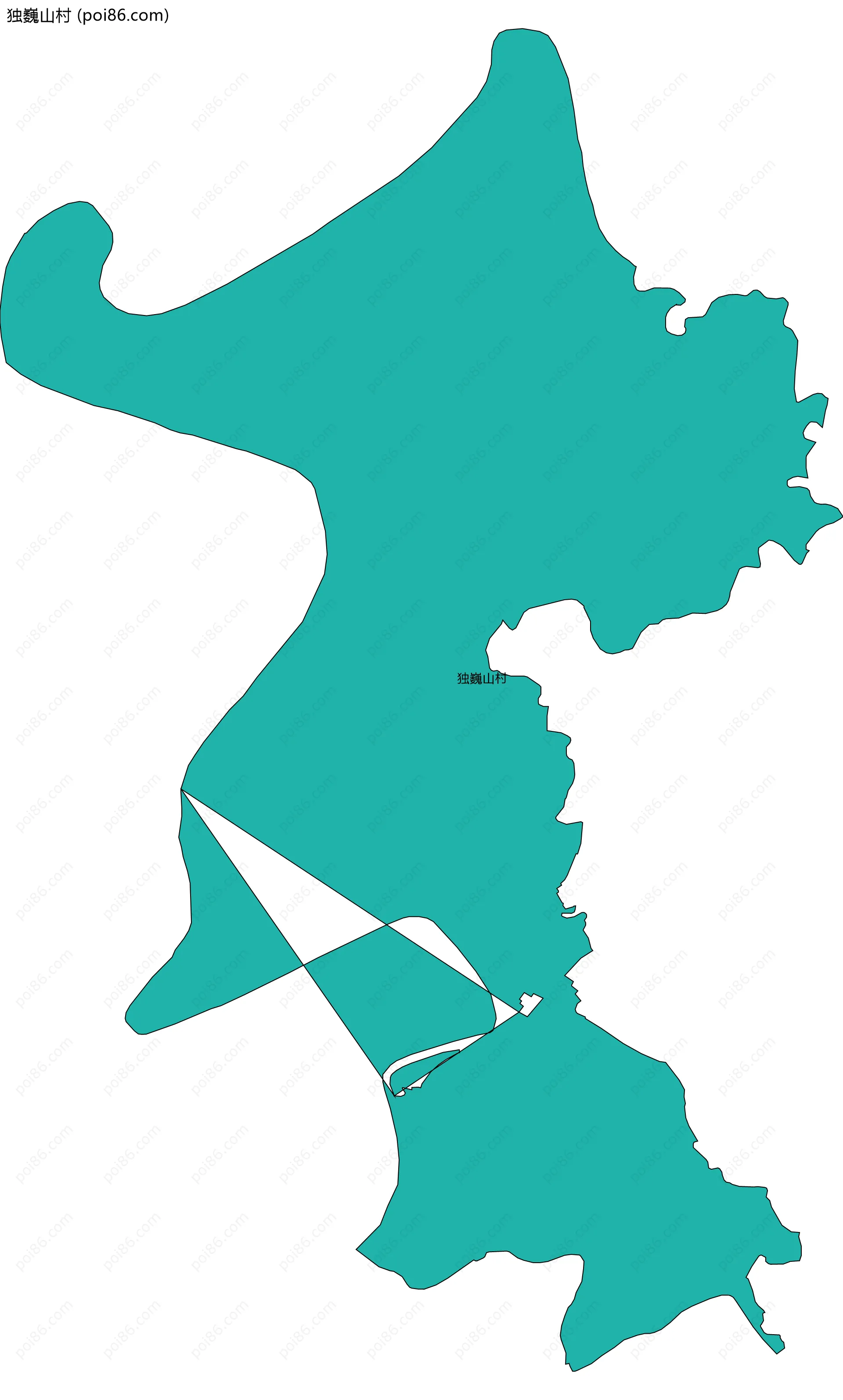 独巍山村边界地图