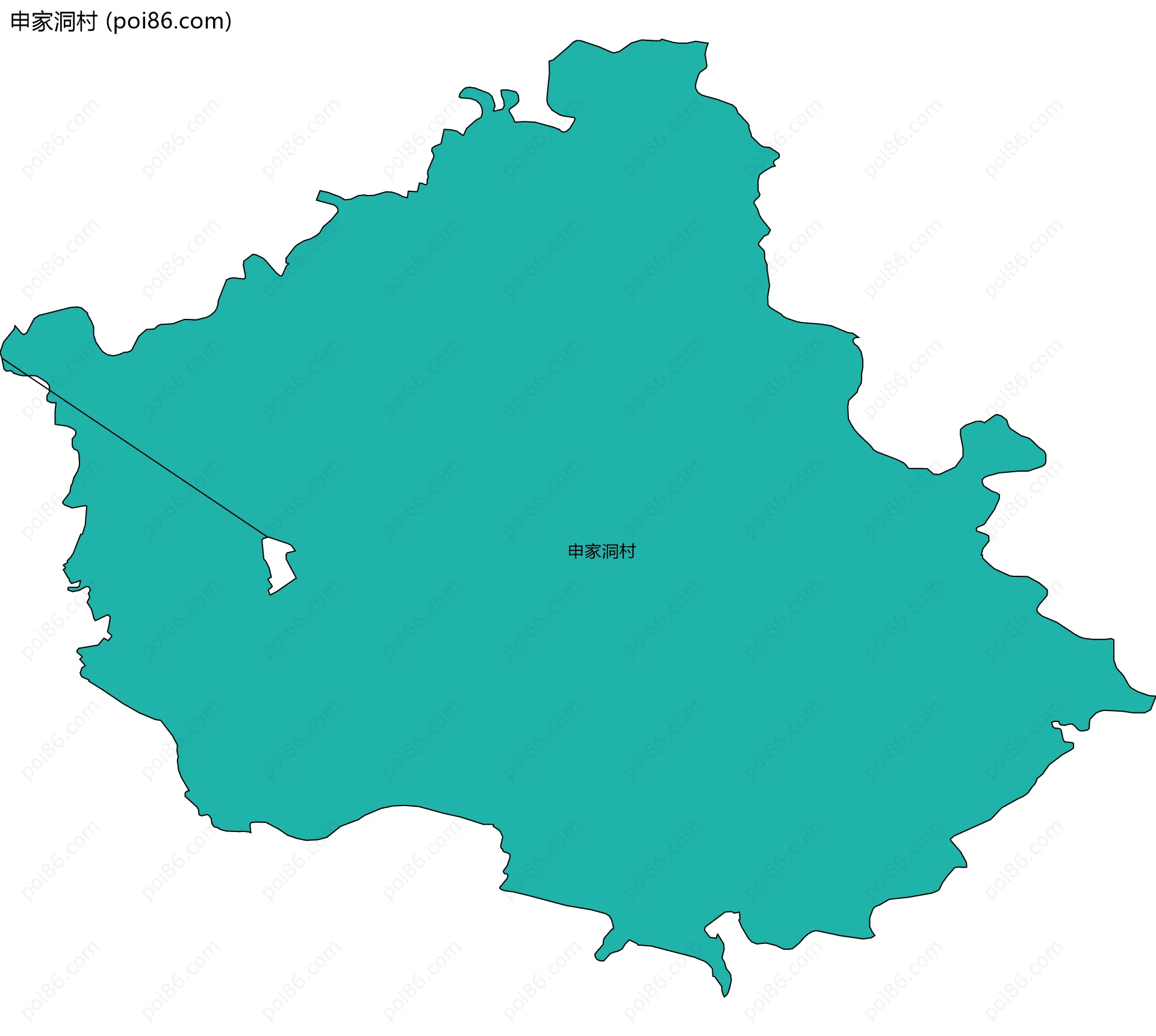 申家洞村边界地图