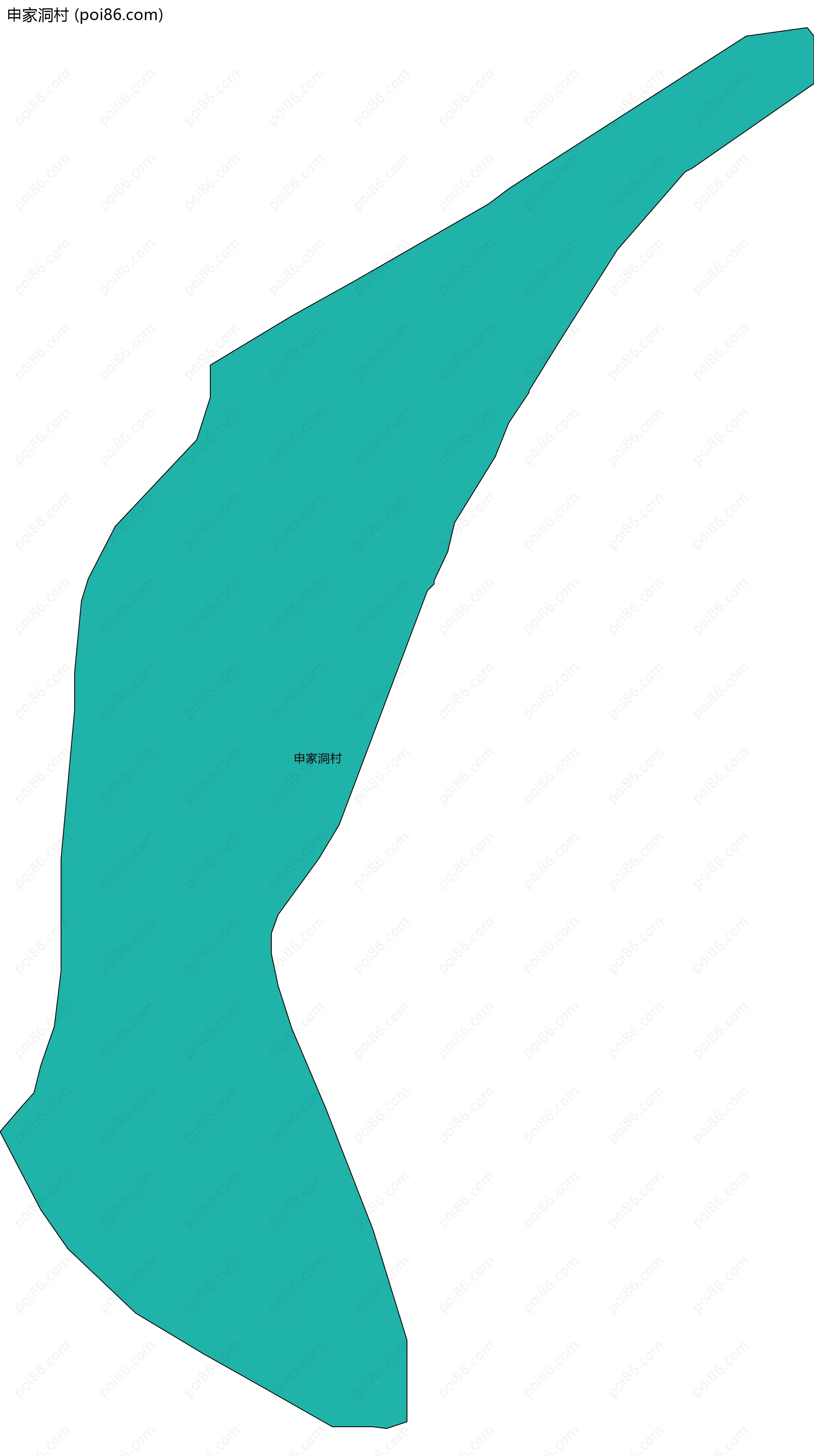 申家洞村边界地图